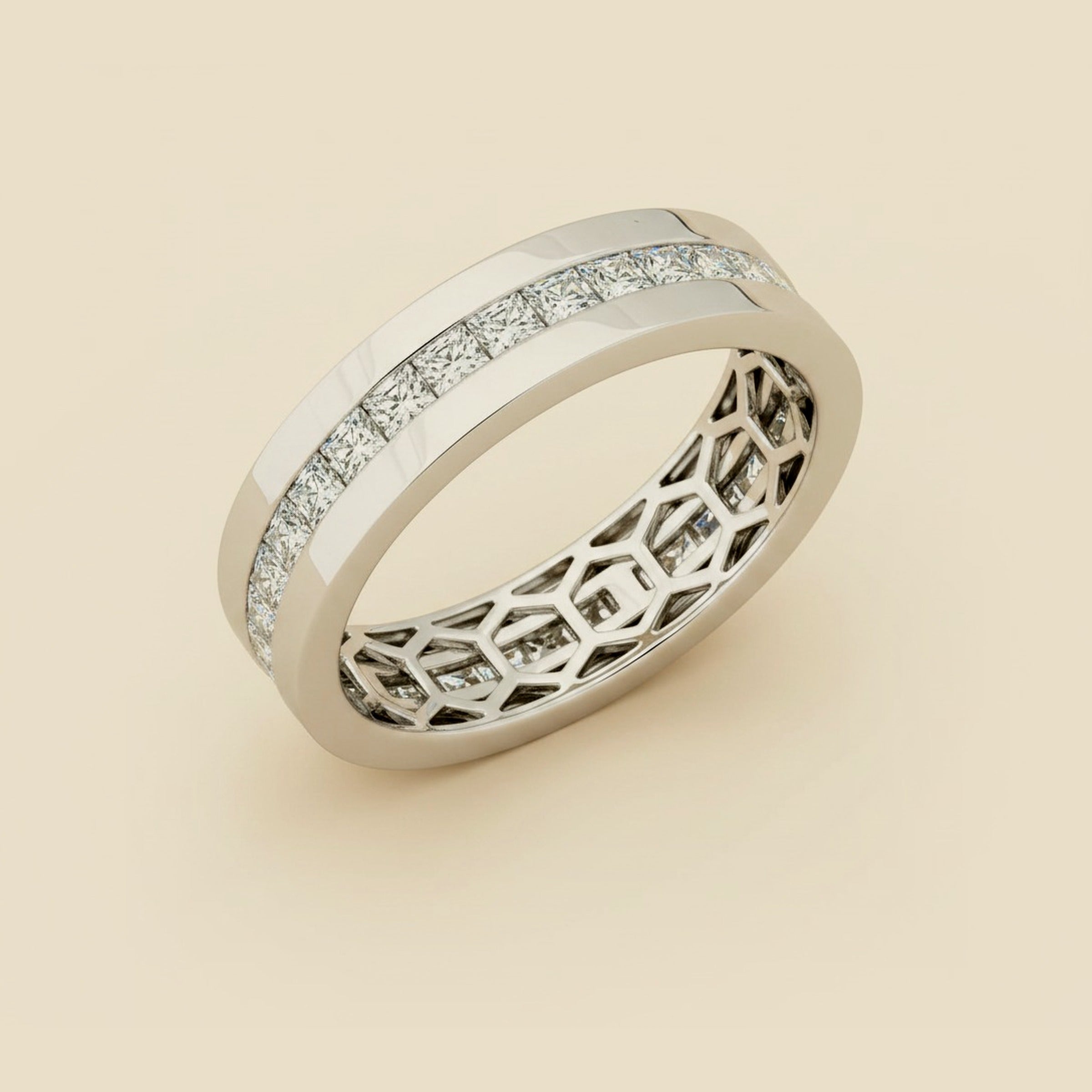 Platinum & Diamond Mens Wedding Band