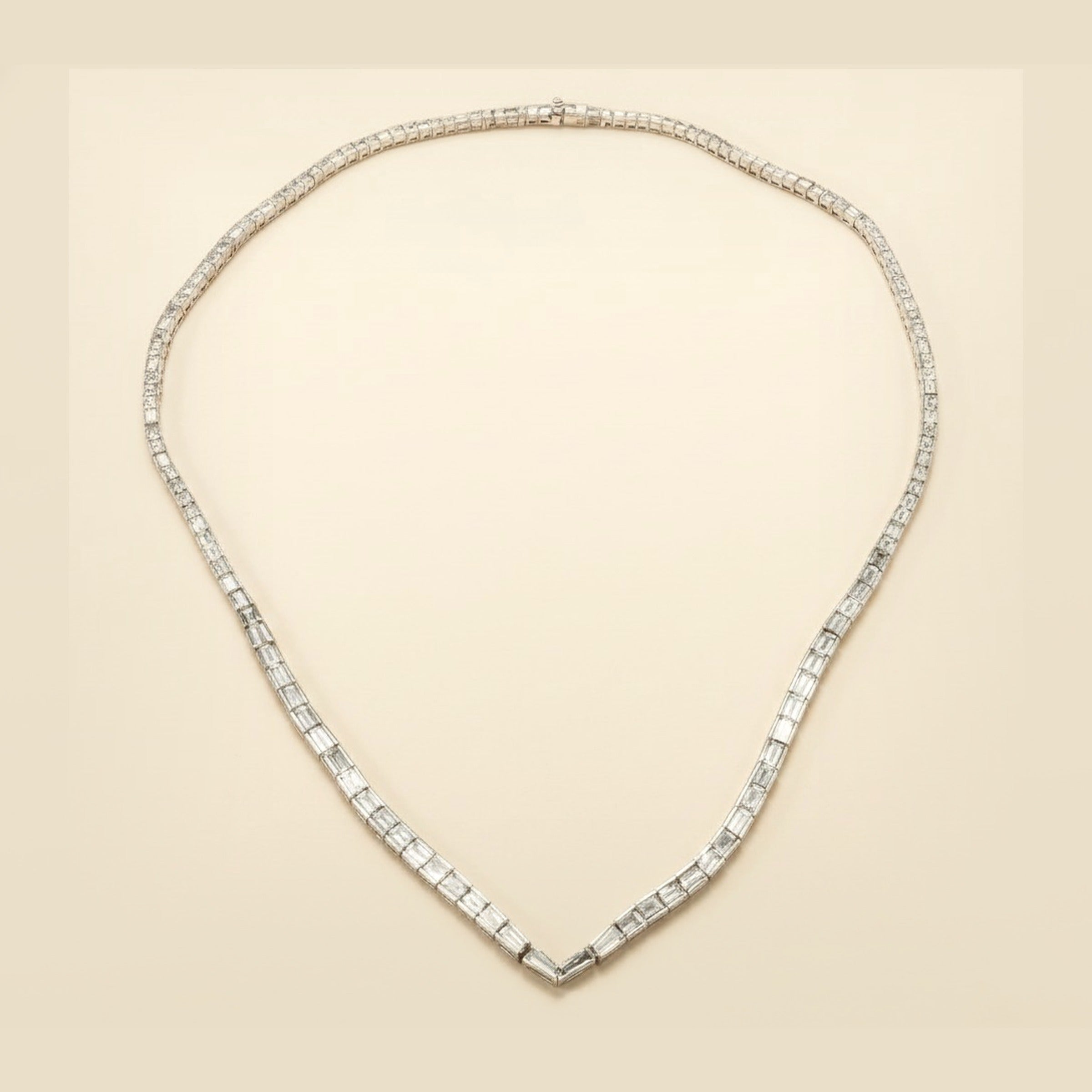 Platinum Diamond Riviera Necklace