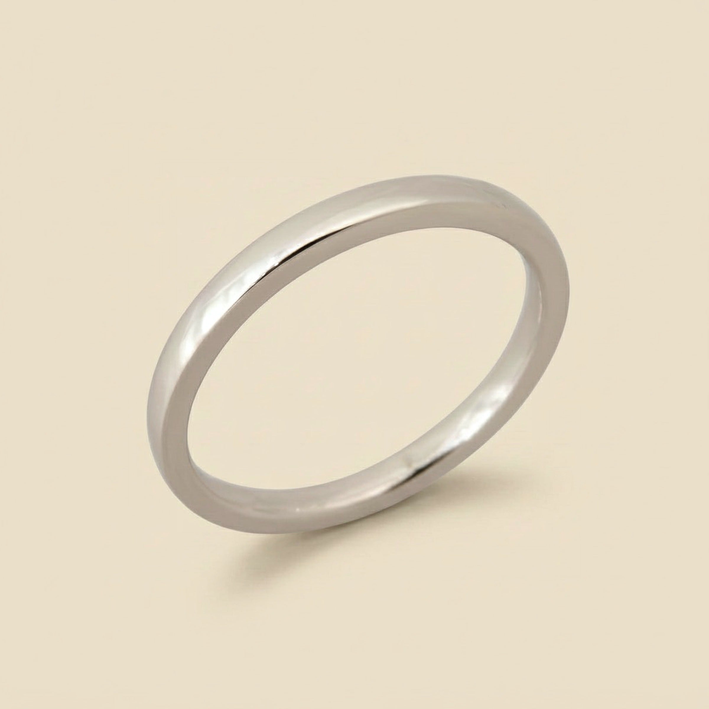 Platinum Womens Comfort Wedding Band