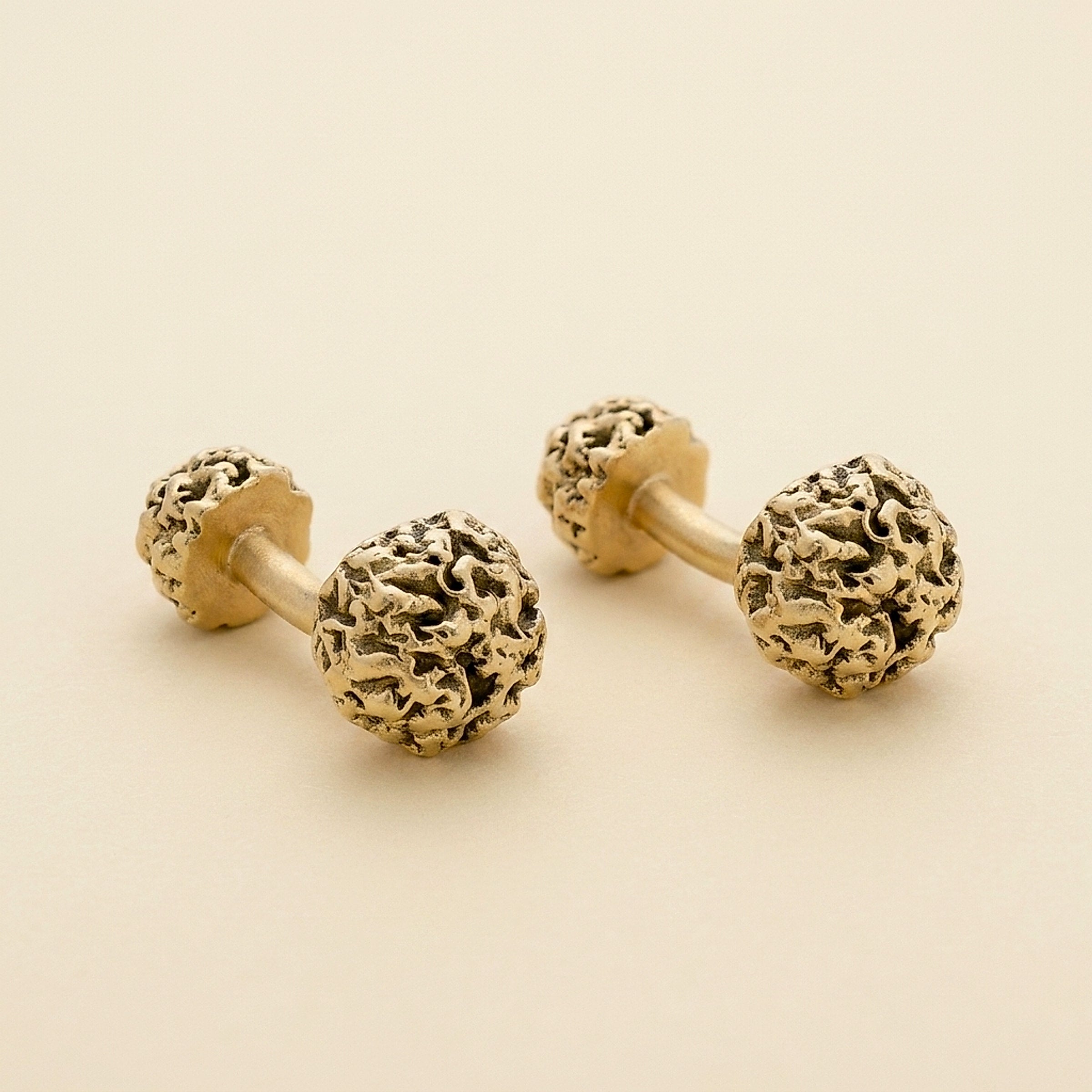 Tiffany 14K Nugget Cuff Links