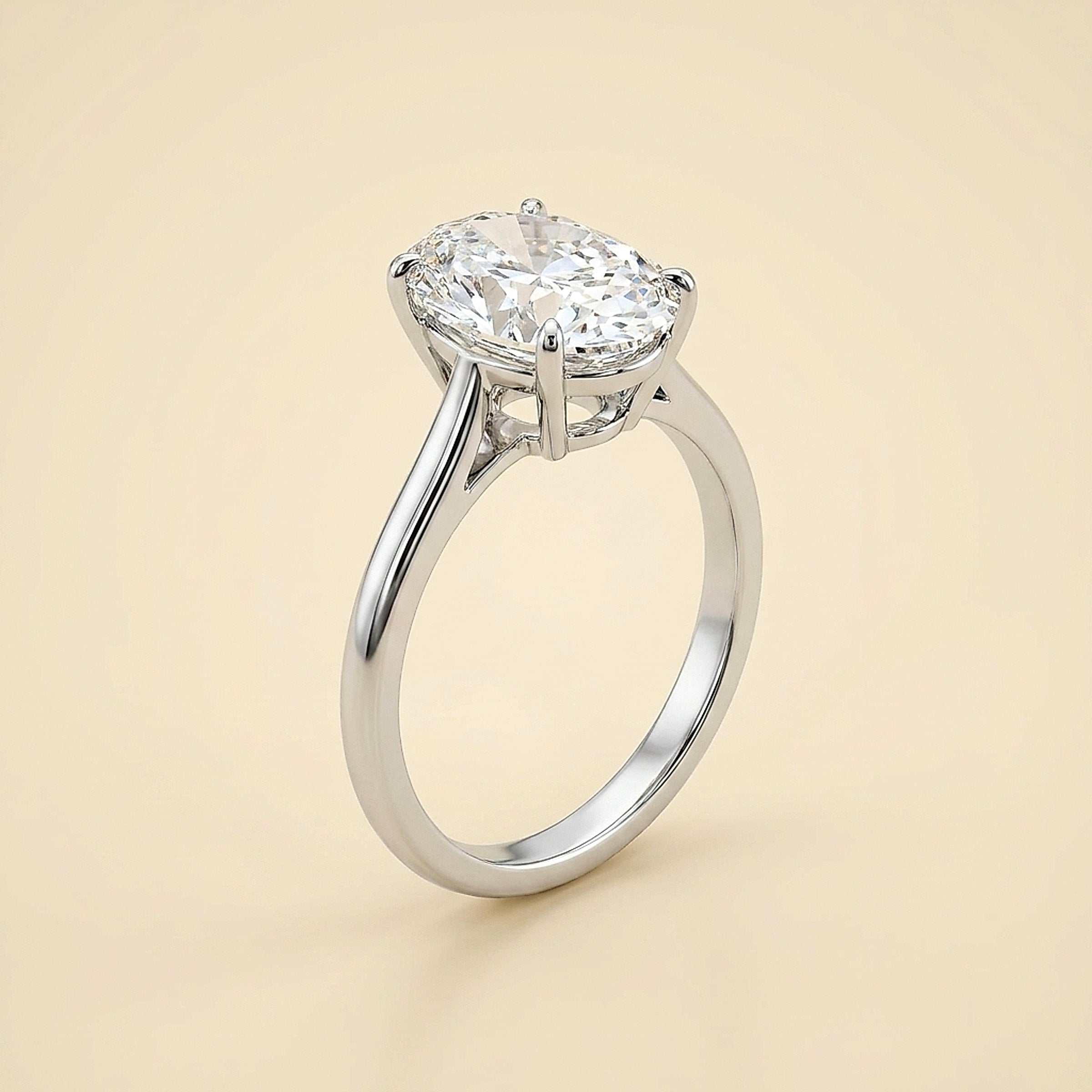 Important 6.38ct. Oval Diamond Engagement Ring
