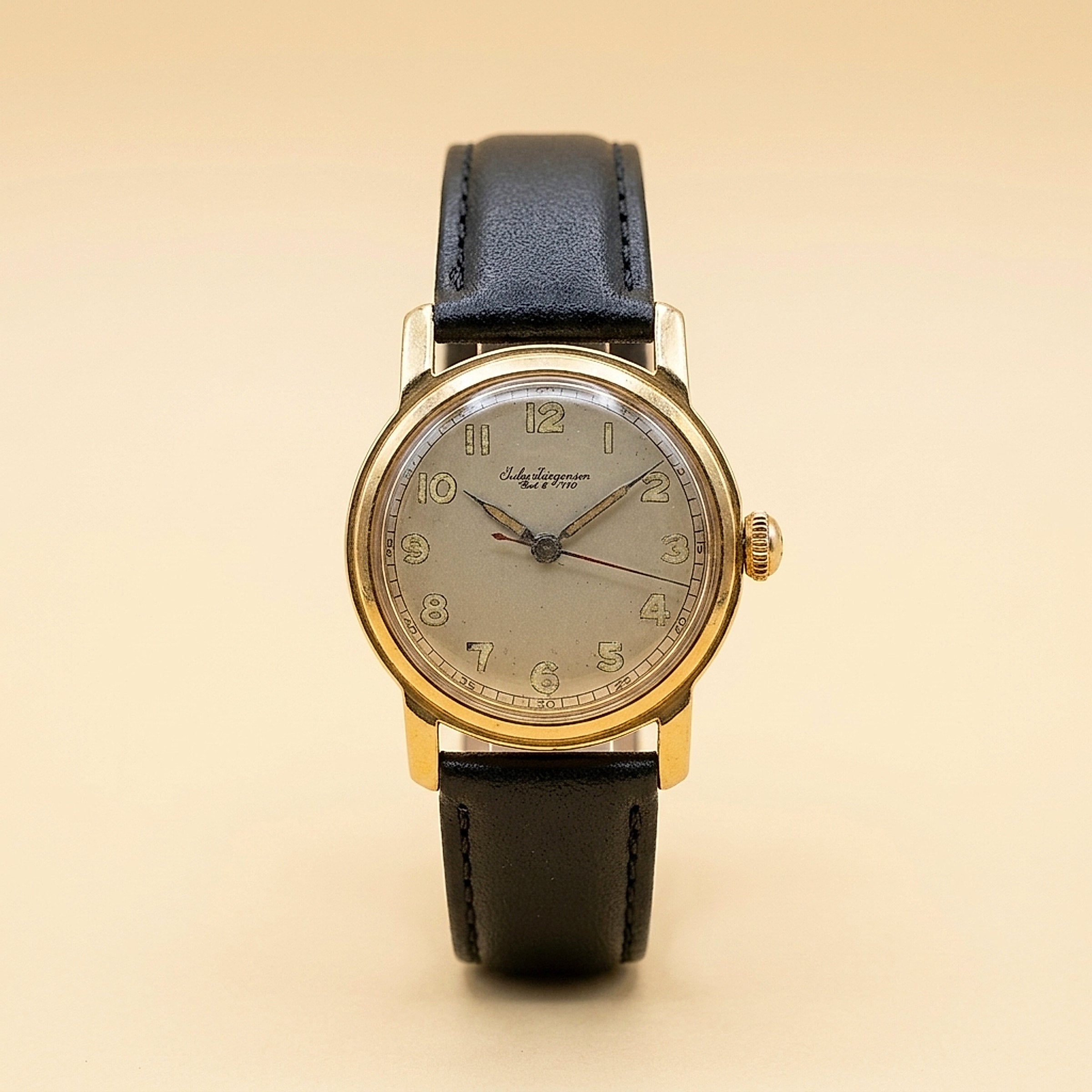 Vintage Jules Jurgensen 14K Yellow Gold Mechanical Watch
