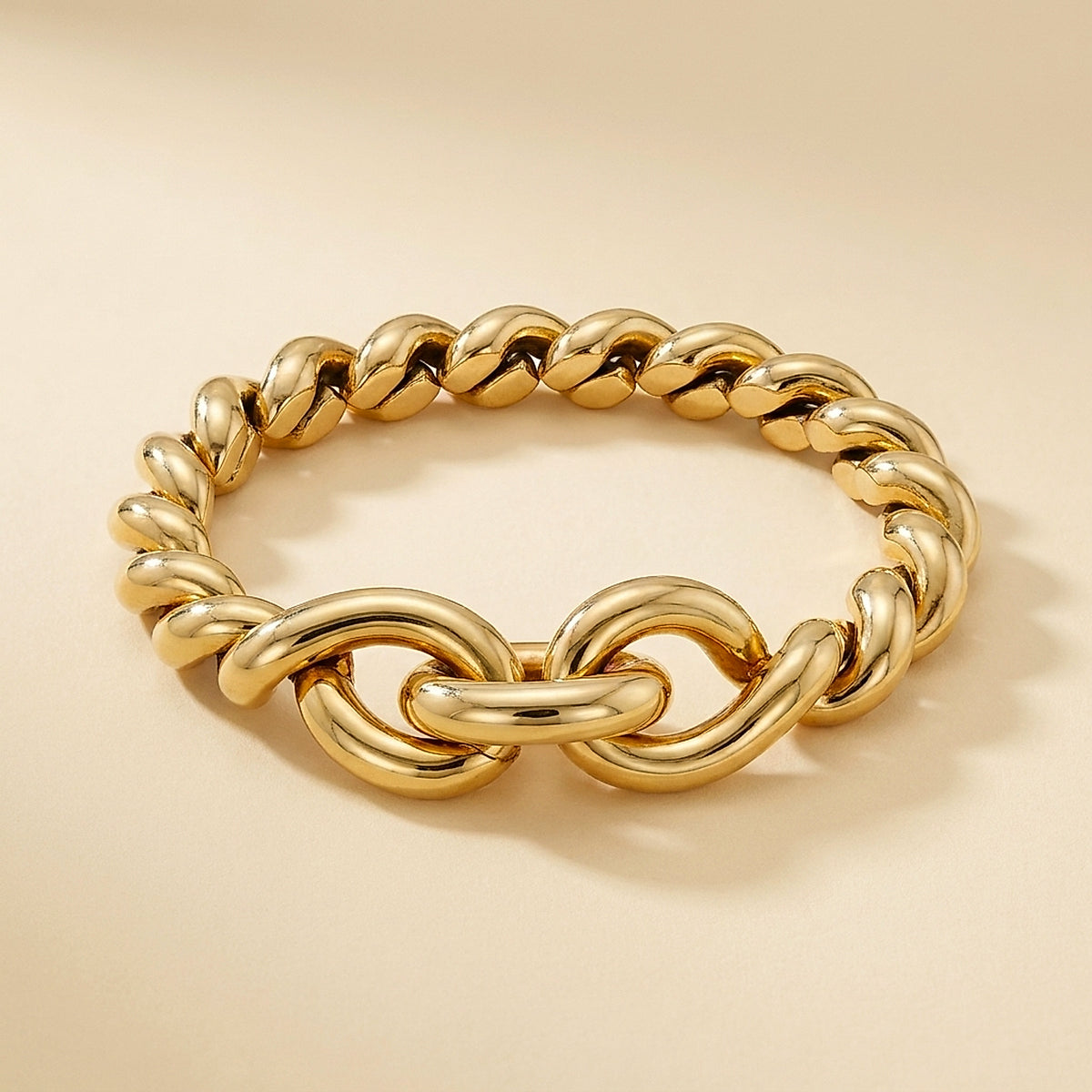 Hermes Torsade Collection 18K Yellow Gold Bracelet