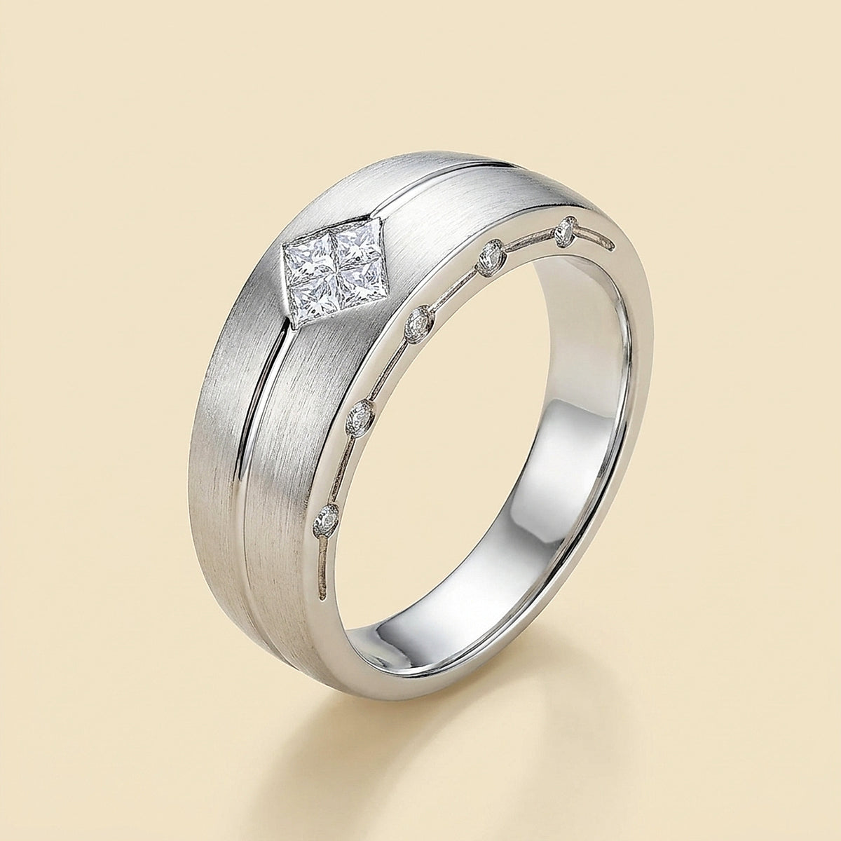 14K White Gold Diamond Ring