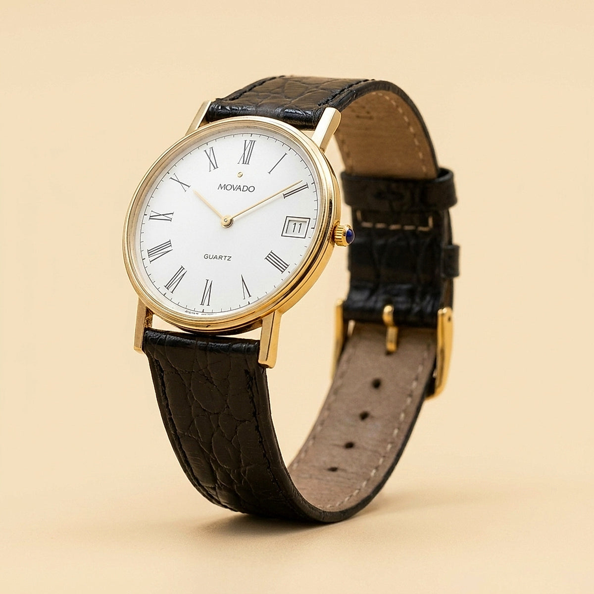 Movado 14K Yellow Gold Quartz Wristwatch