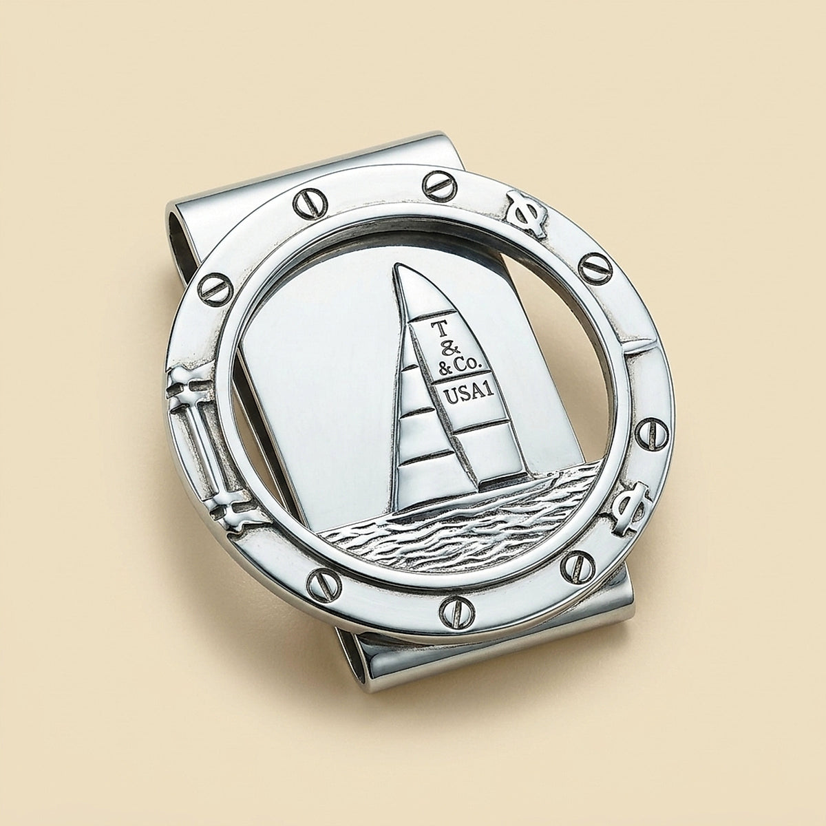 Vintage Tiffany & Co. Sterling Silver Sailboat Money Clip