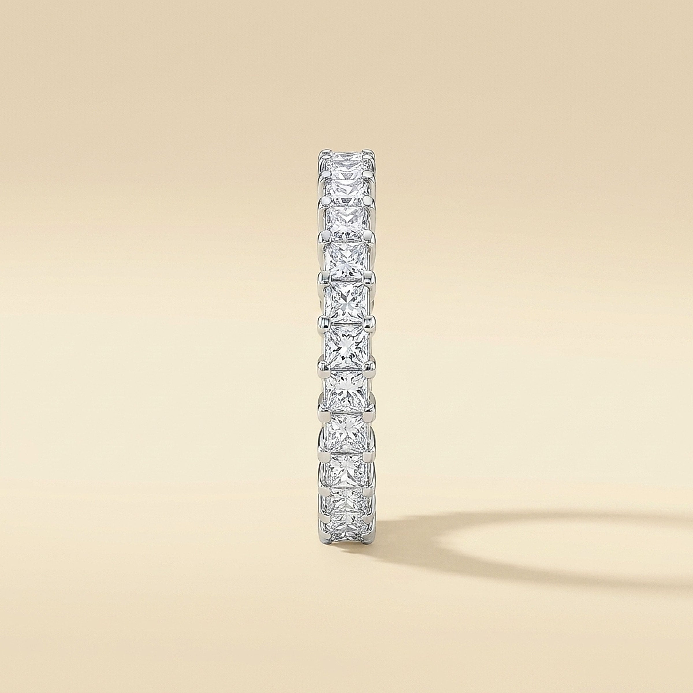Platinum Princess Cut Diamond Eternity Band