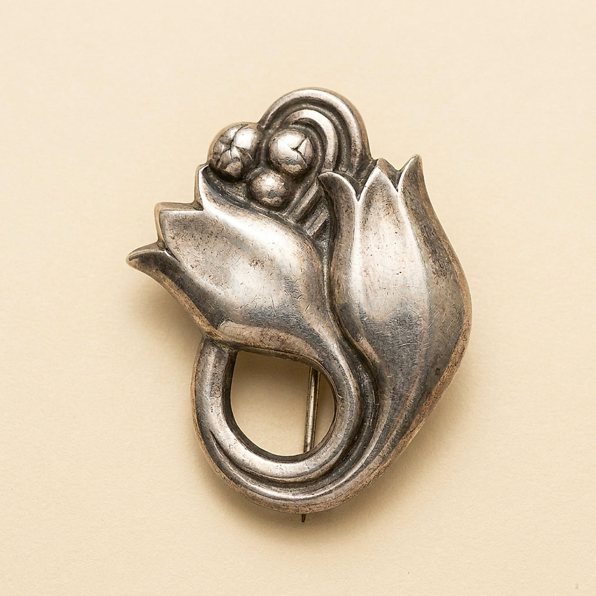 Georg Jensen Sterling Silver Tulip Brooch
