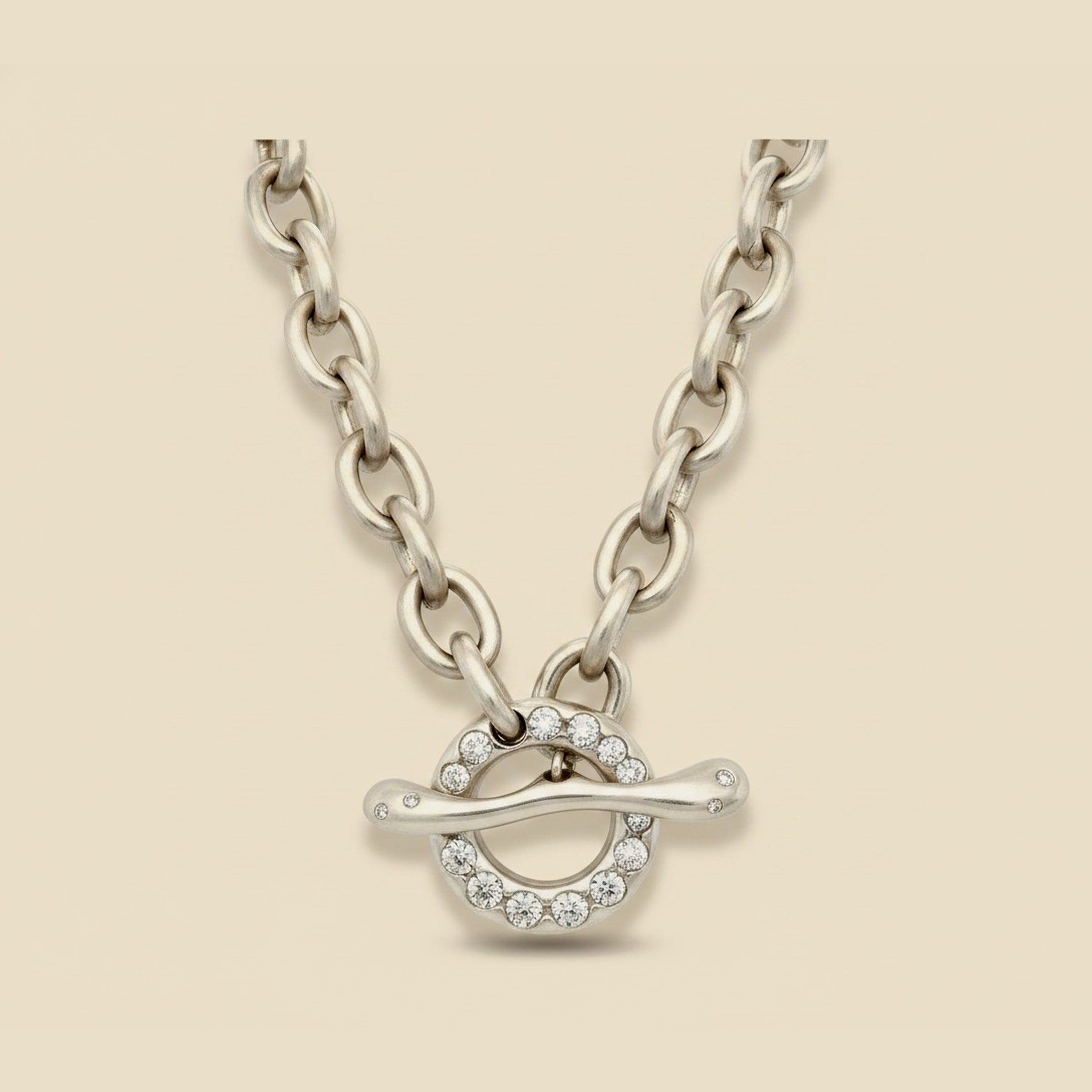 Robert Lee Morris Diamond Toggle Necklace
