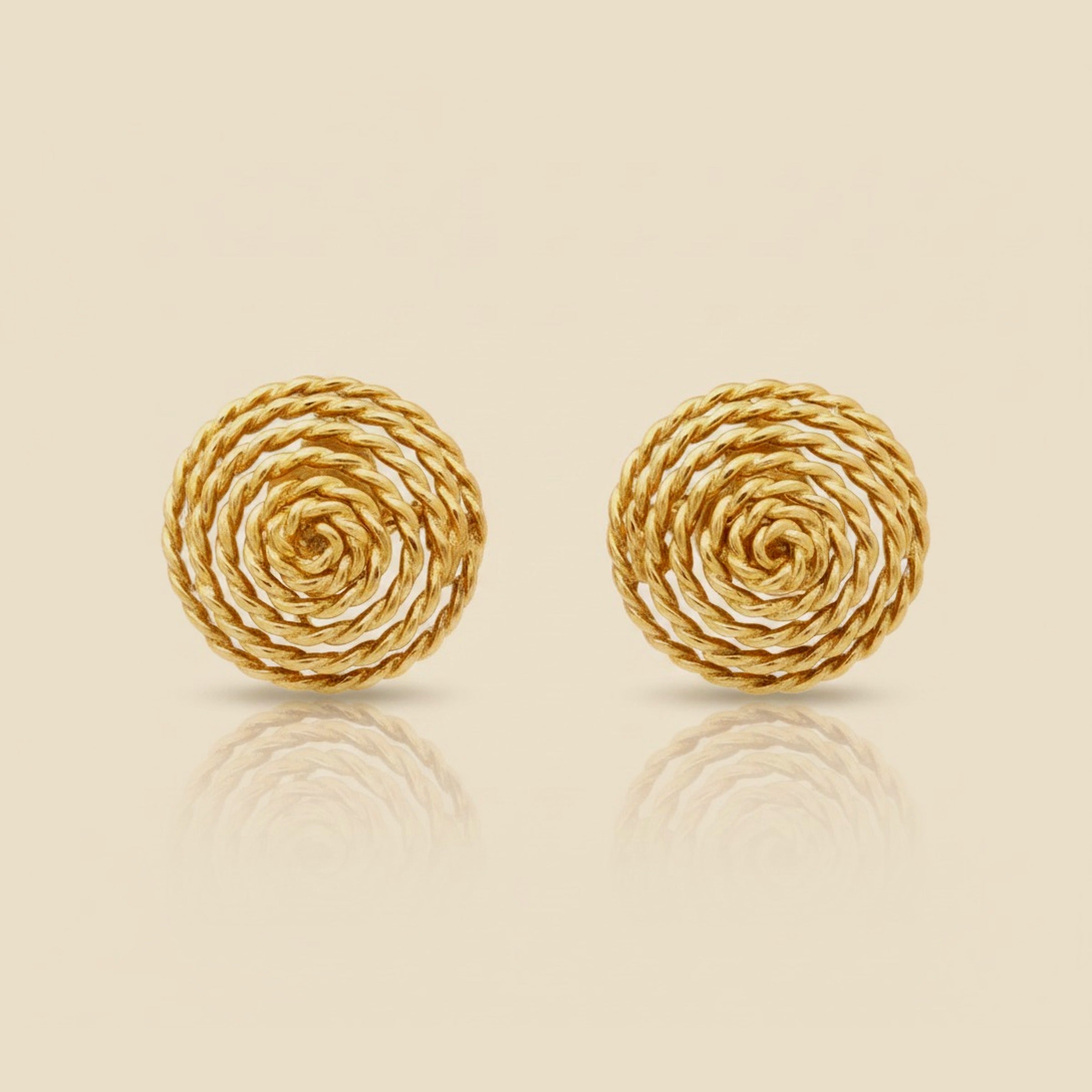 Rope Style Domed Ear Studs – Empire Diamond