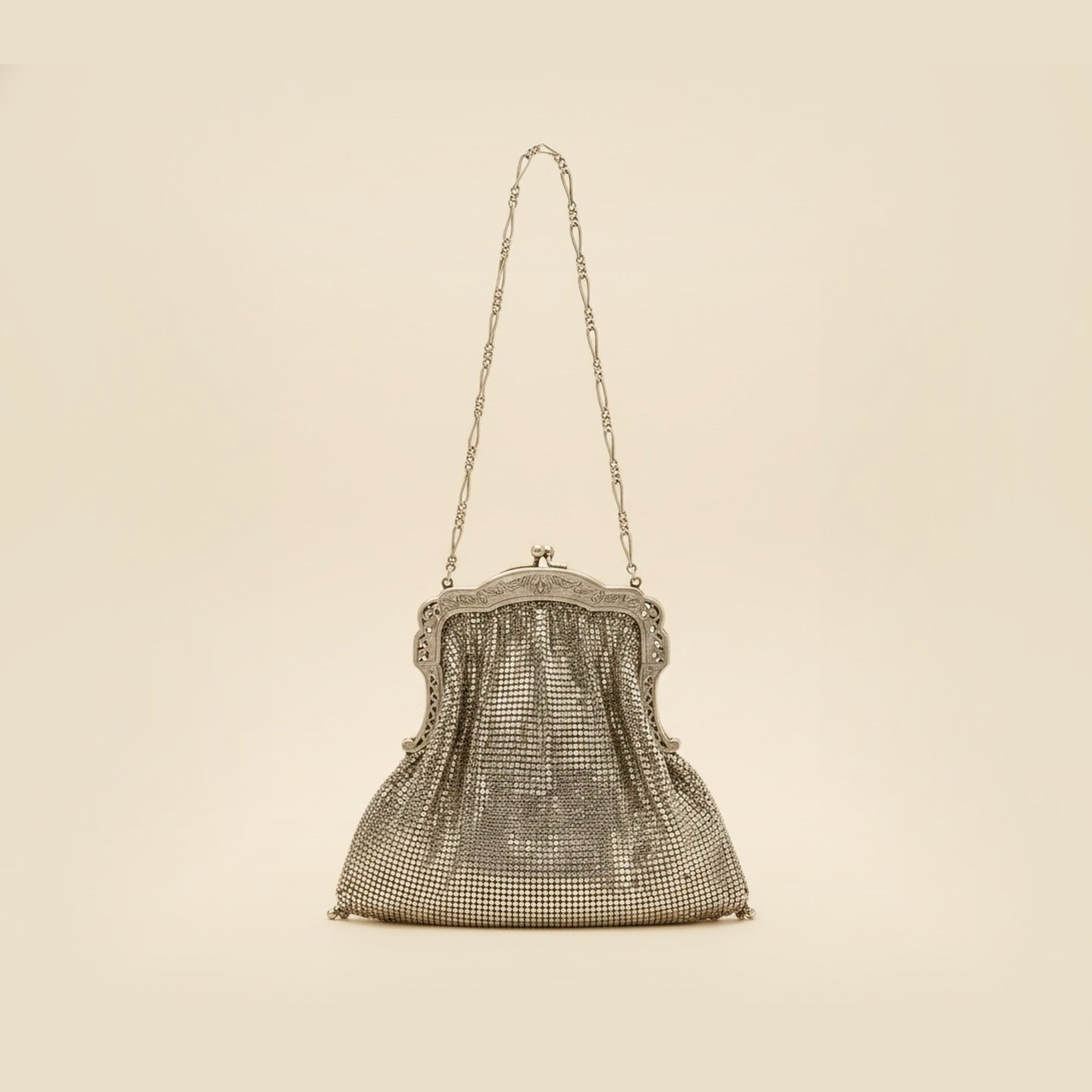 Silver Mesh Evening Purse