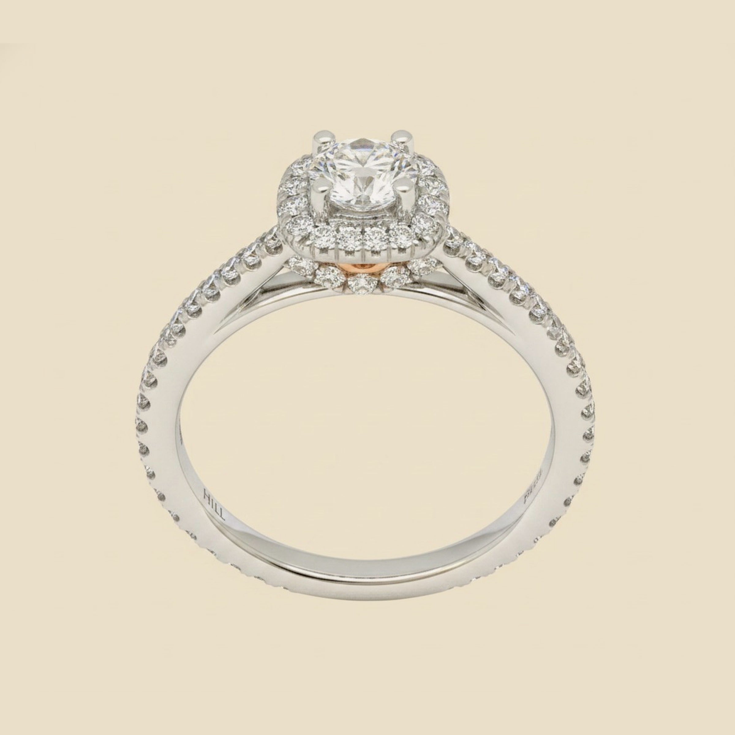 Sir Michael Hill White Gold "Grand Allegro" Diamond Engagement Ring – Empire Diamond – view 2