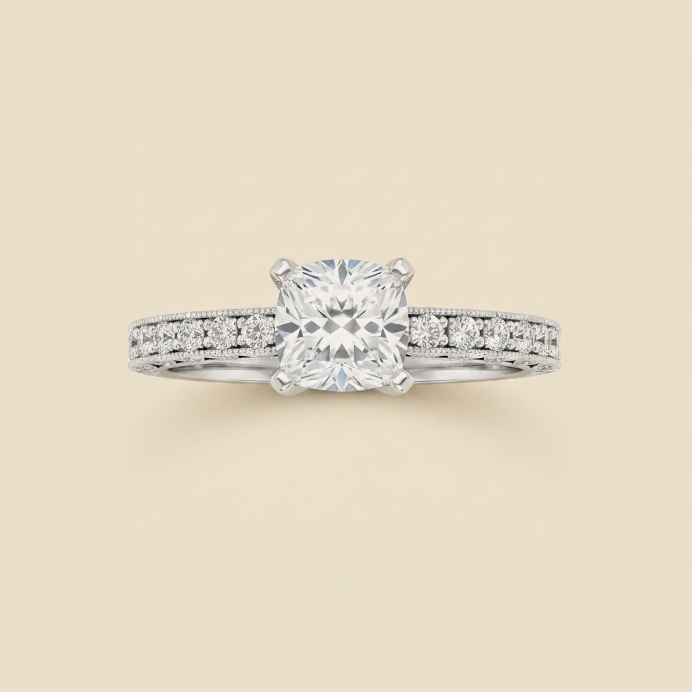 Tacori Platinum Engagement Ring "Crescent" 1.09cts.