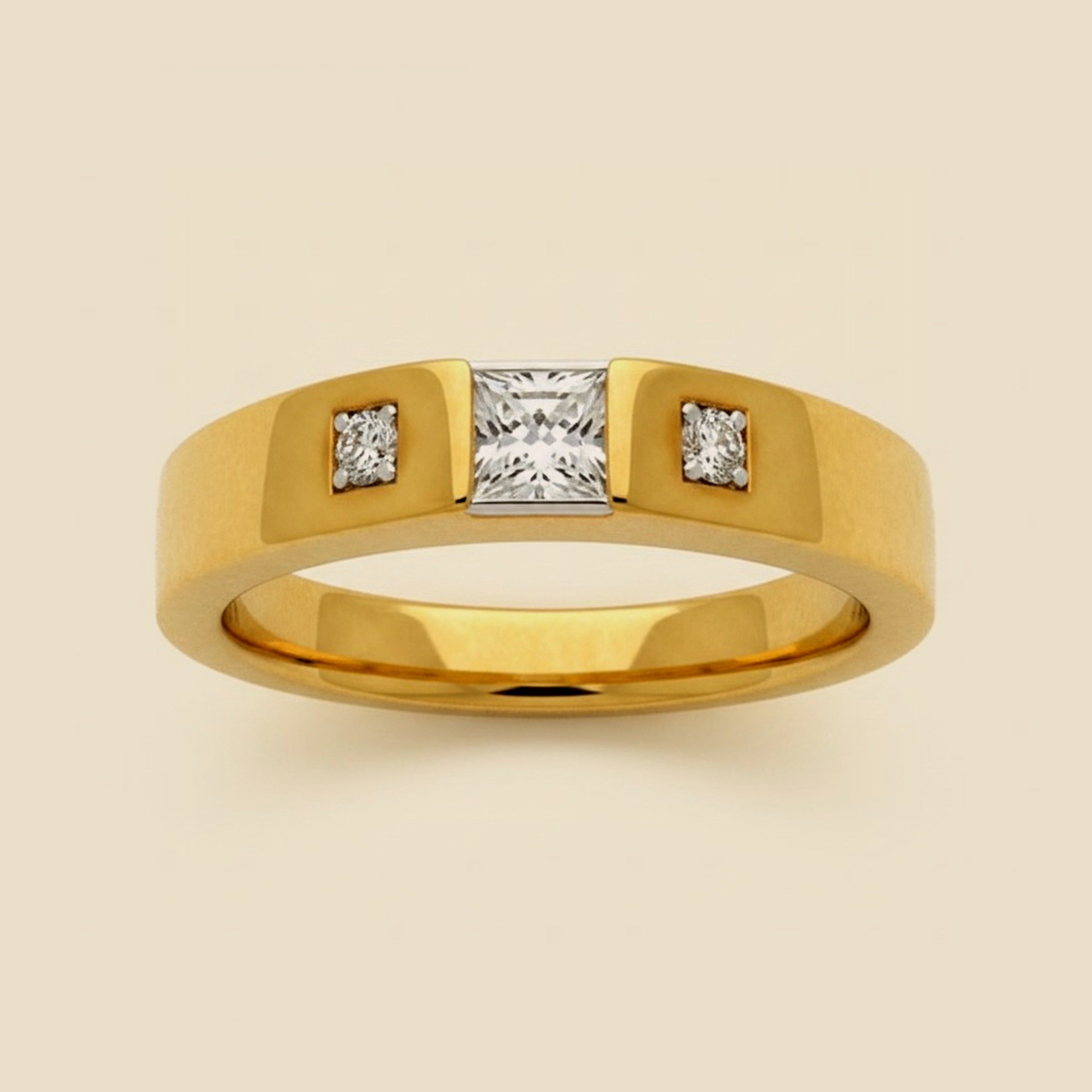 Tiffany & Co. 18k Yellow Gold Three Diamond Ring