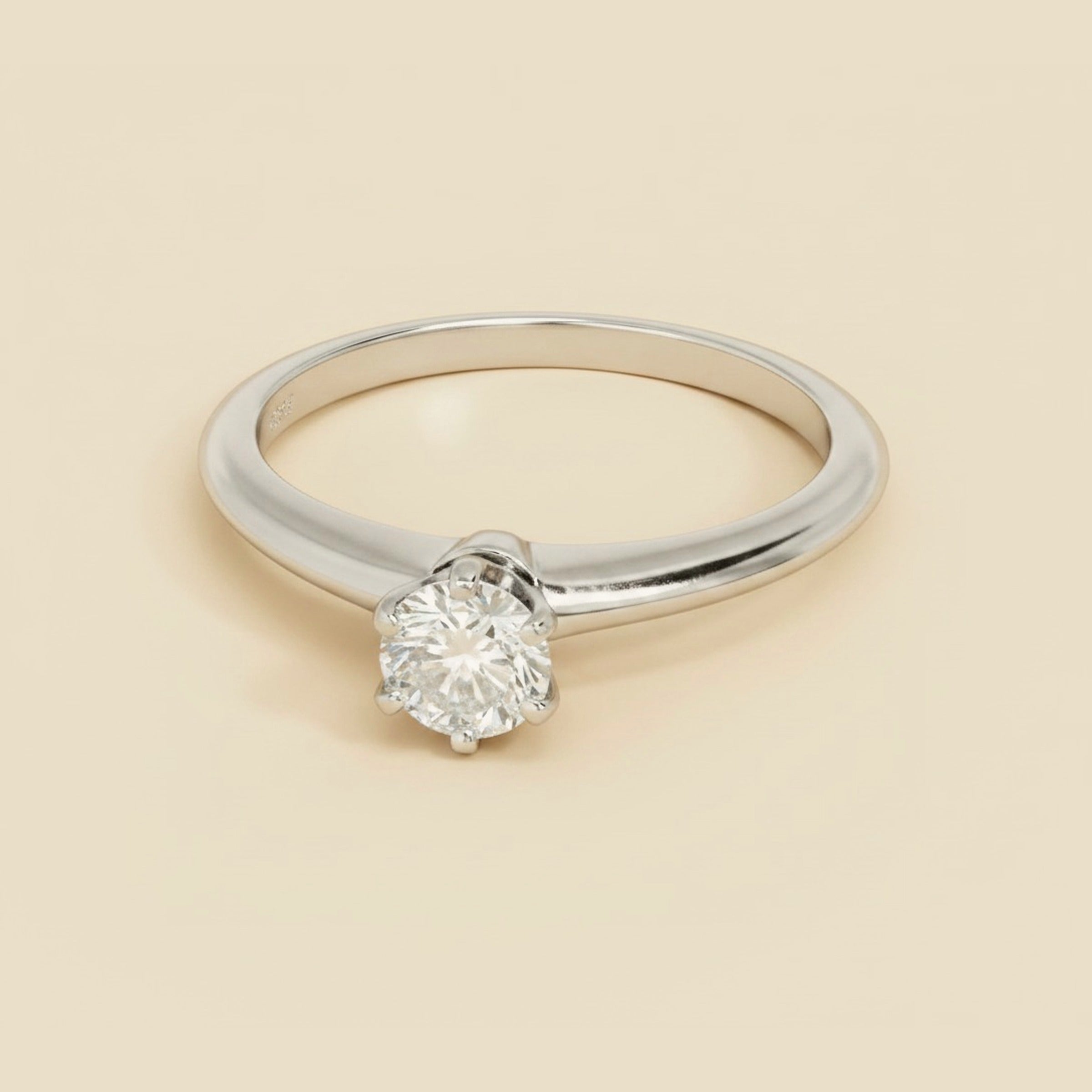 Tiffany & Co. Platinum Diamond Solitaire Engagement Ring