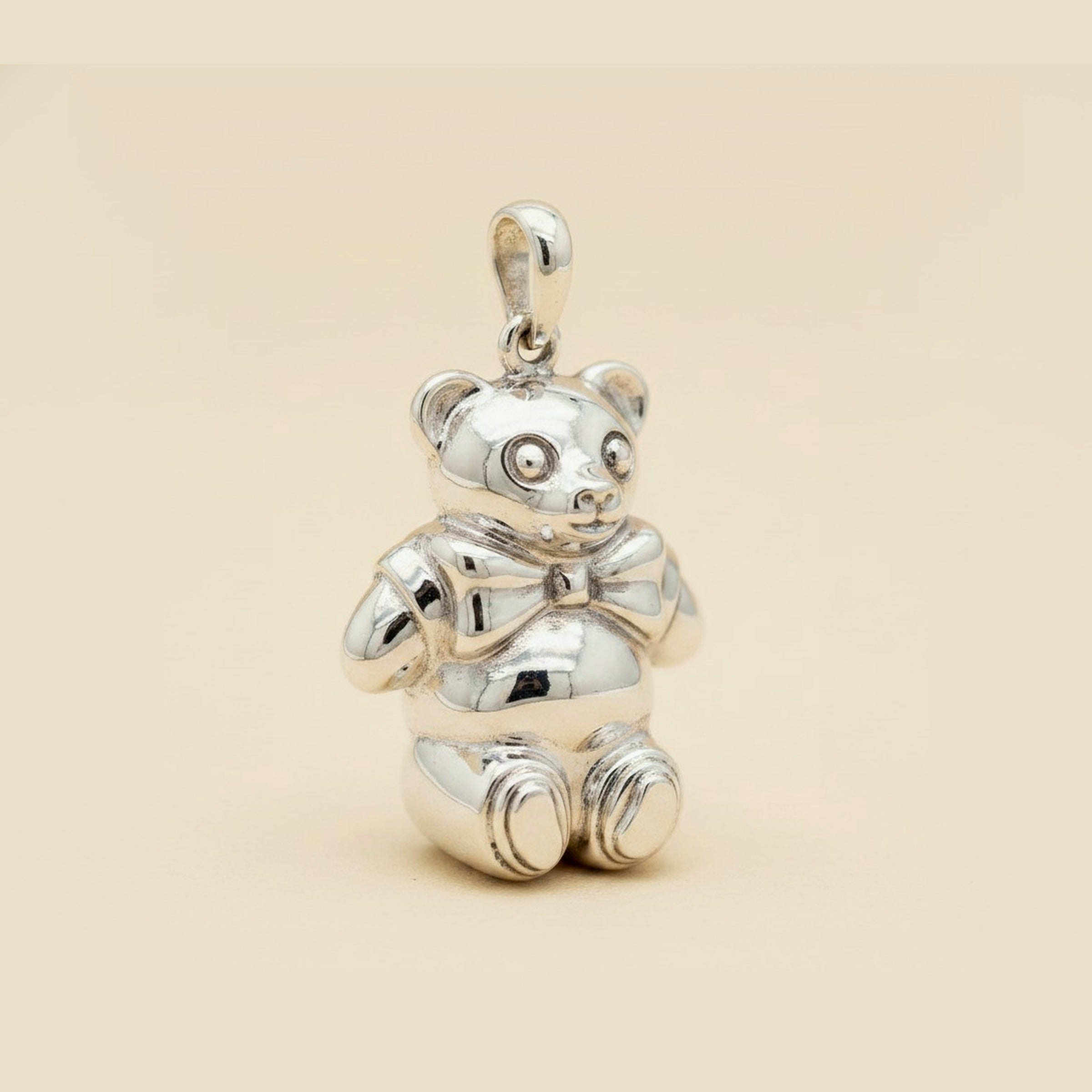 Tiffany & Co. Sterling Silver Teddy Bear Baby Rattle