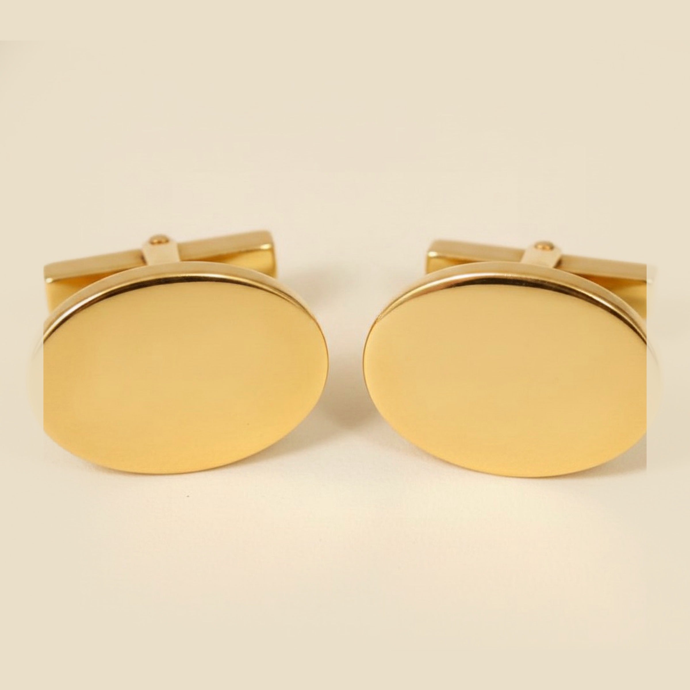 Tiffany & Co. Yellow Gold Oval Disc Cufflinks – Empire Diamond