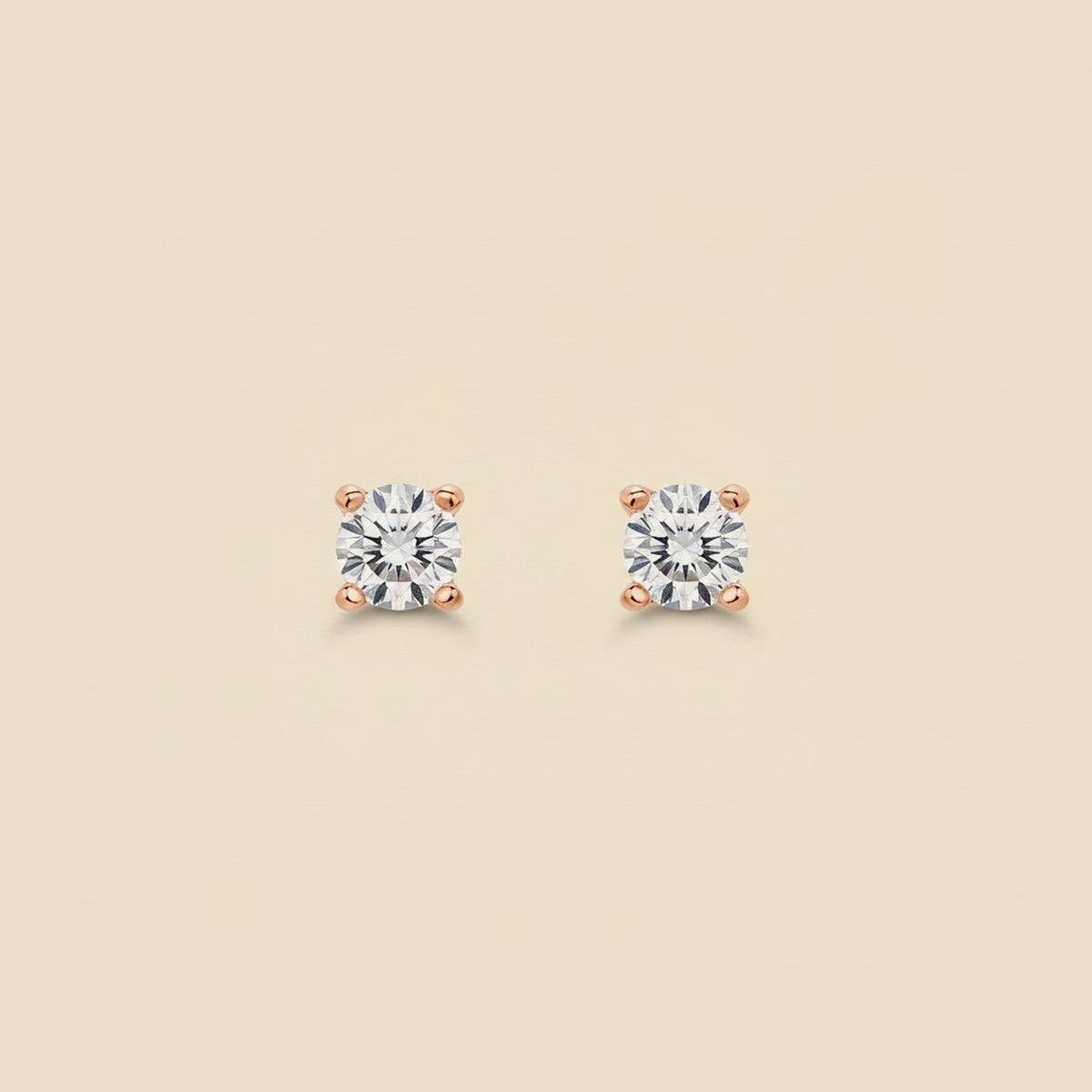 Tiny Pair of Yellow Gold Diamond Stud Earrings – Empire Diamond