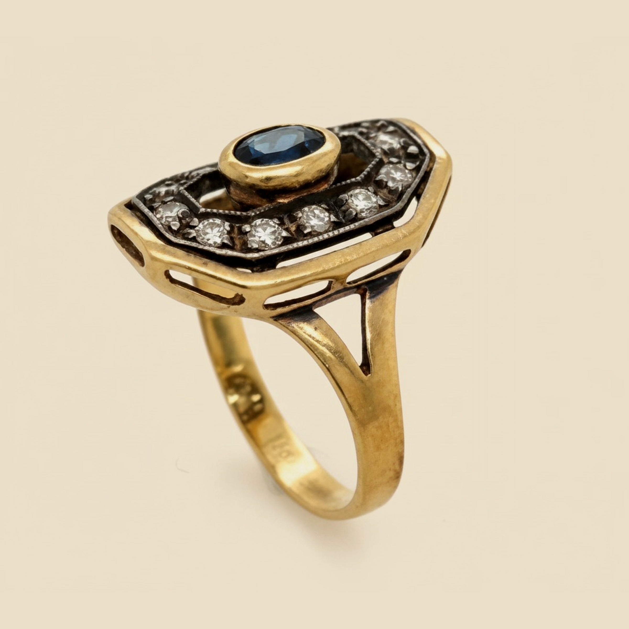 Victorian Yellow Gold and Silver Dinner Ring – Empire Diamond