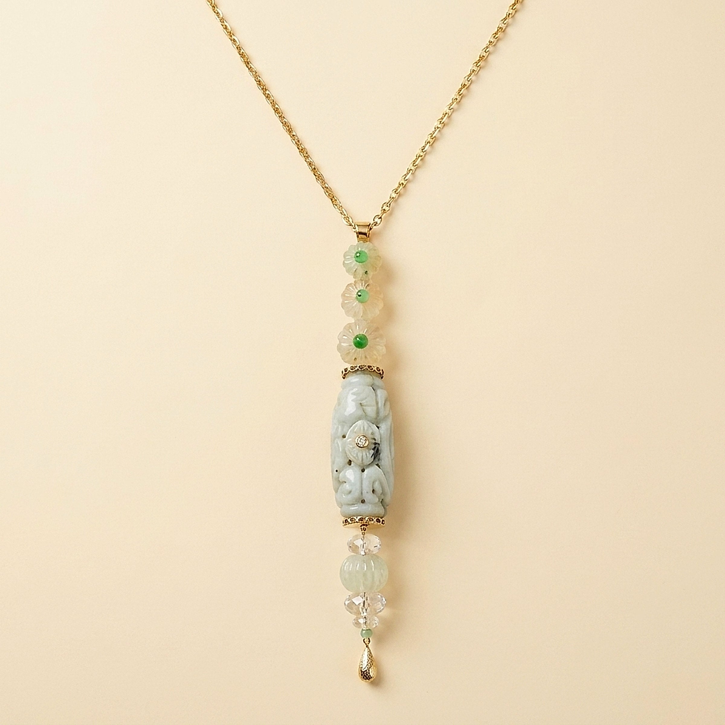 Yellow Gold Topiary Pendant Necklace