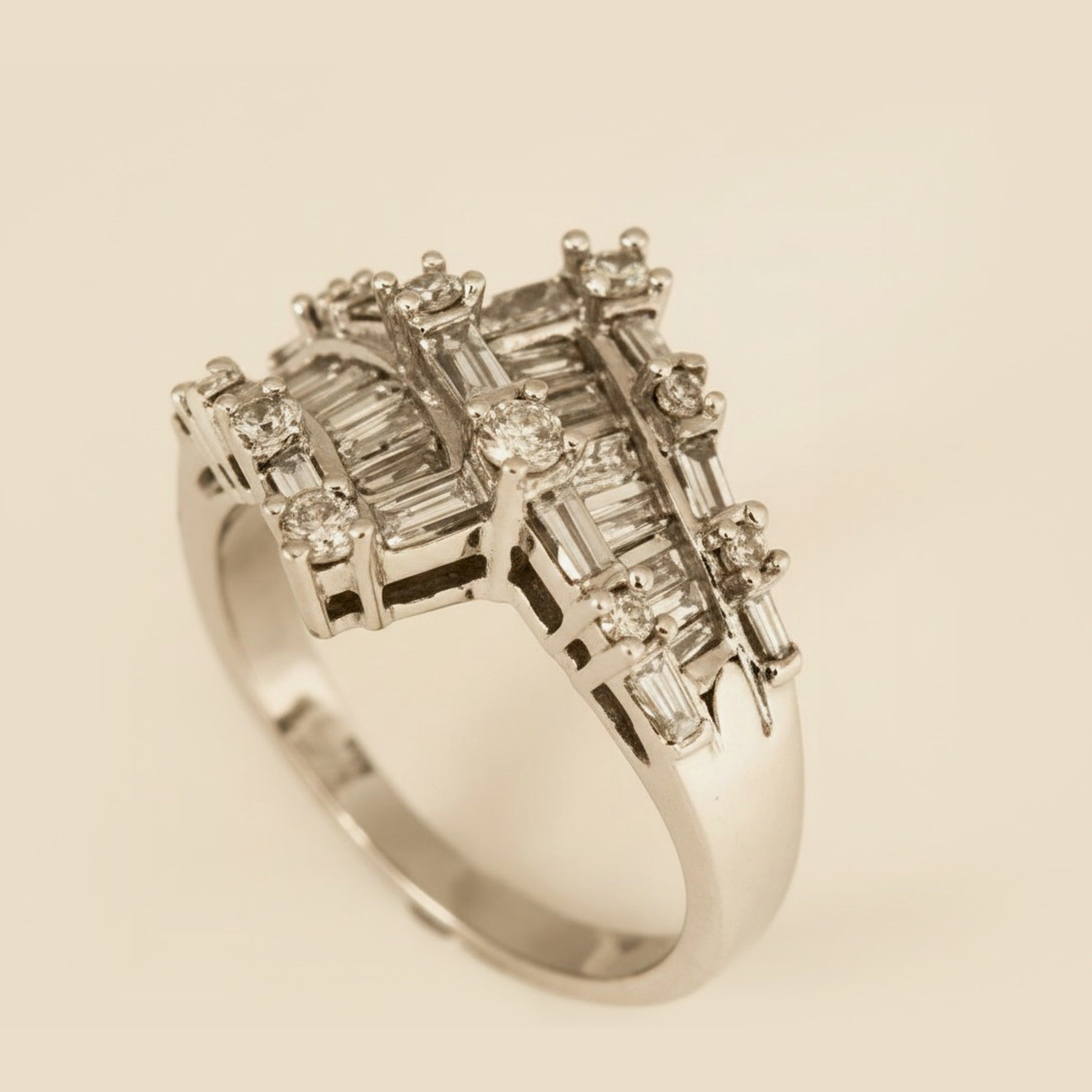 White Gold Diamond Bypass Wedding Band – Empire Diamond