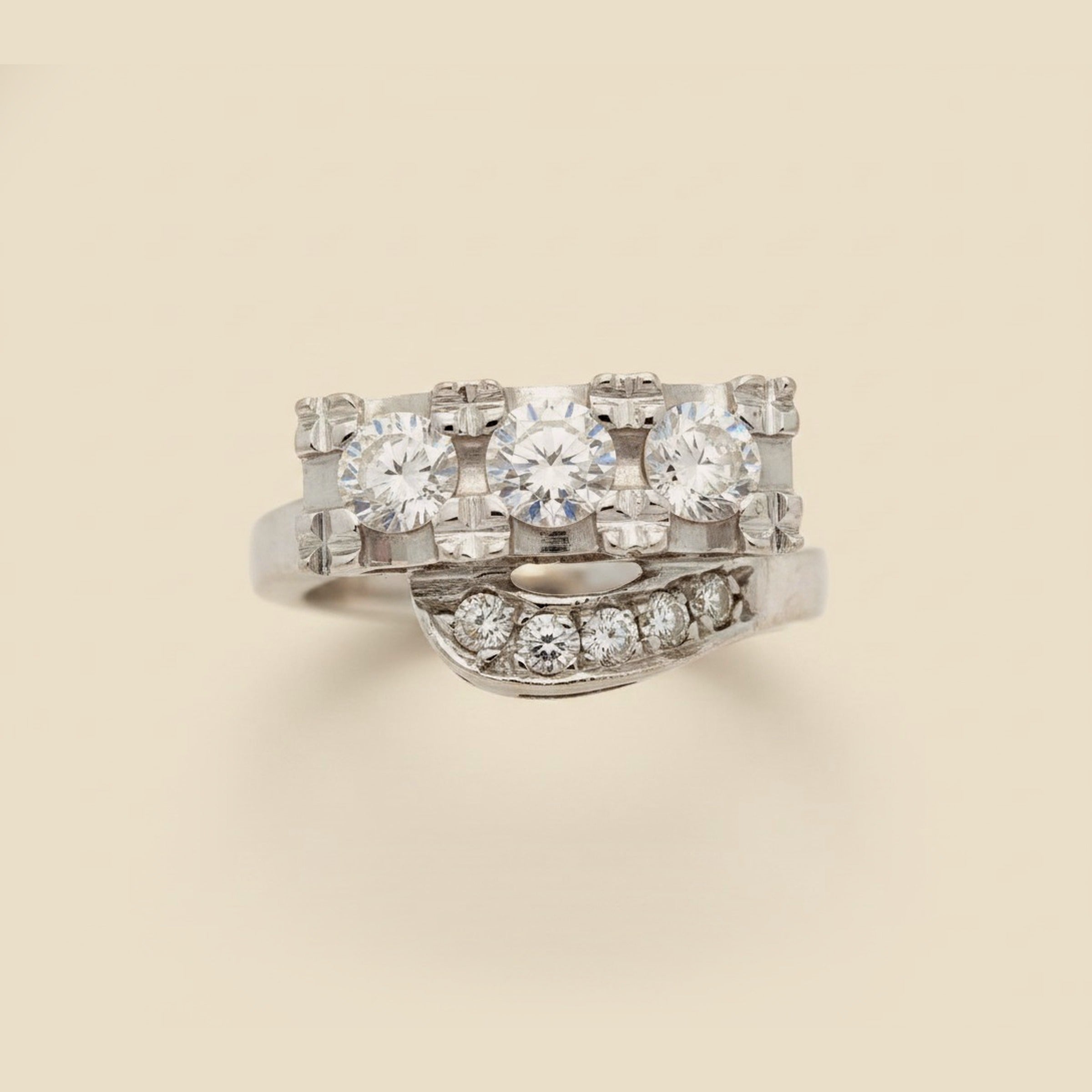 White Gold Diamond Cocktail Ring