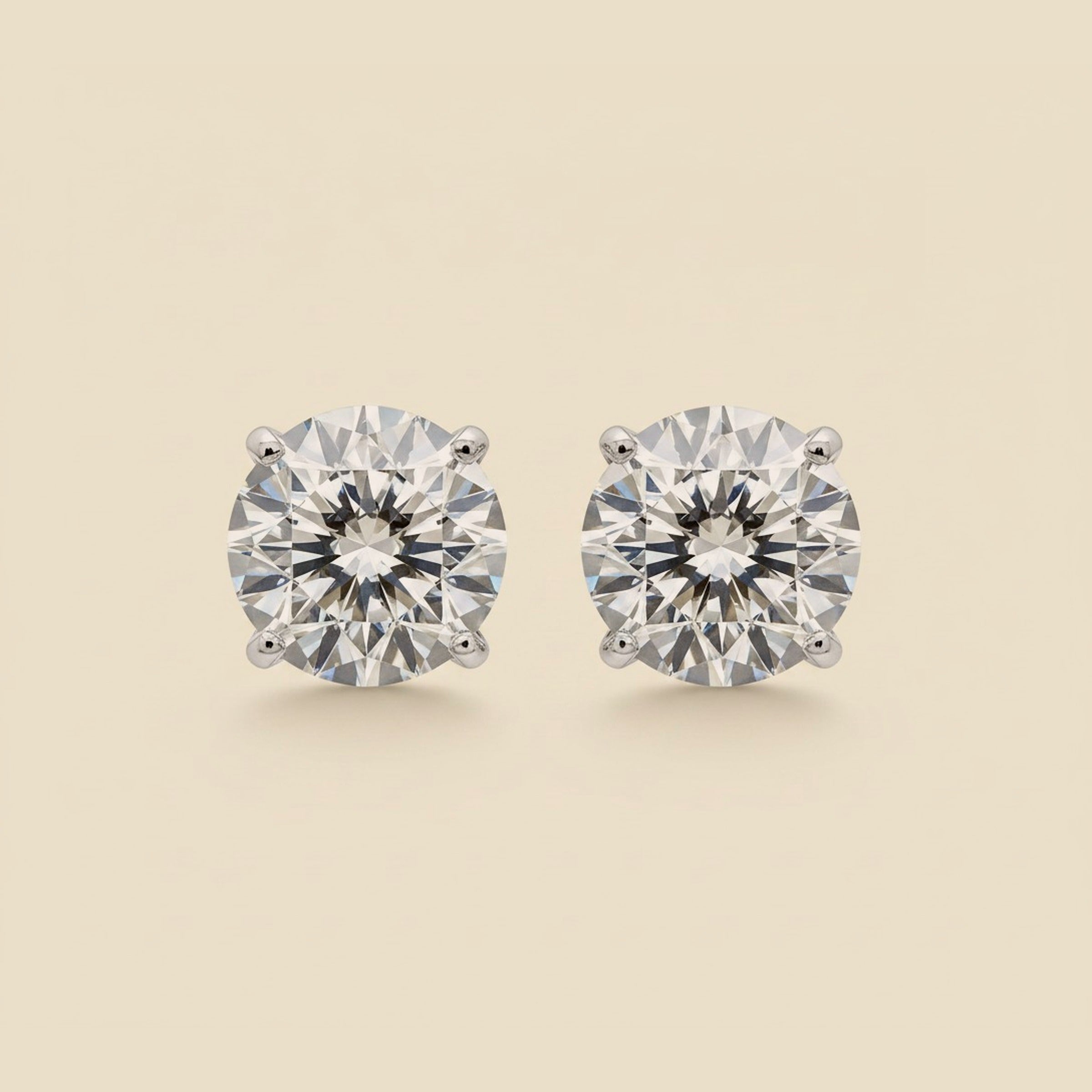 White Gold Diamond Ear Studs 0.85ct.