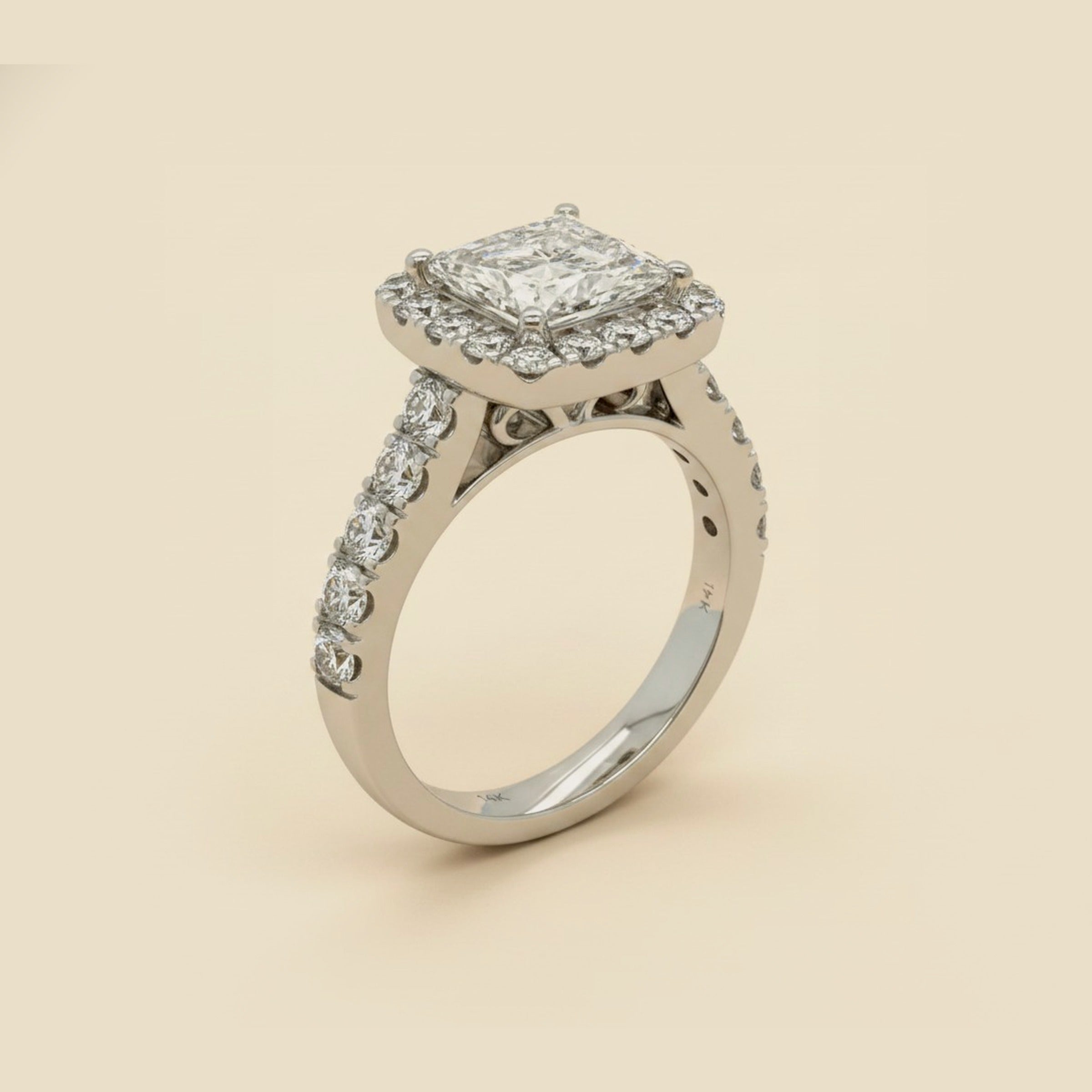 White Gold Diamond Engagement Ring