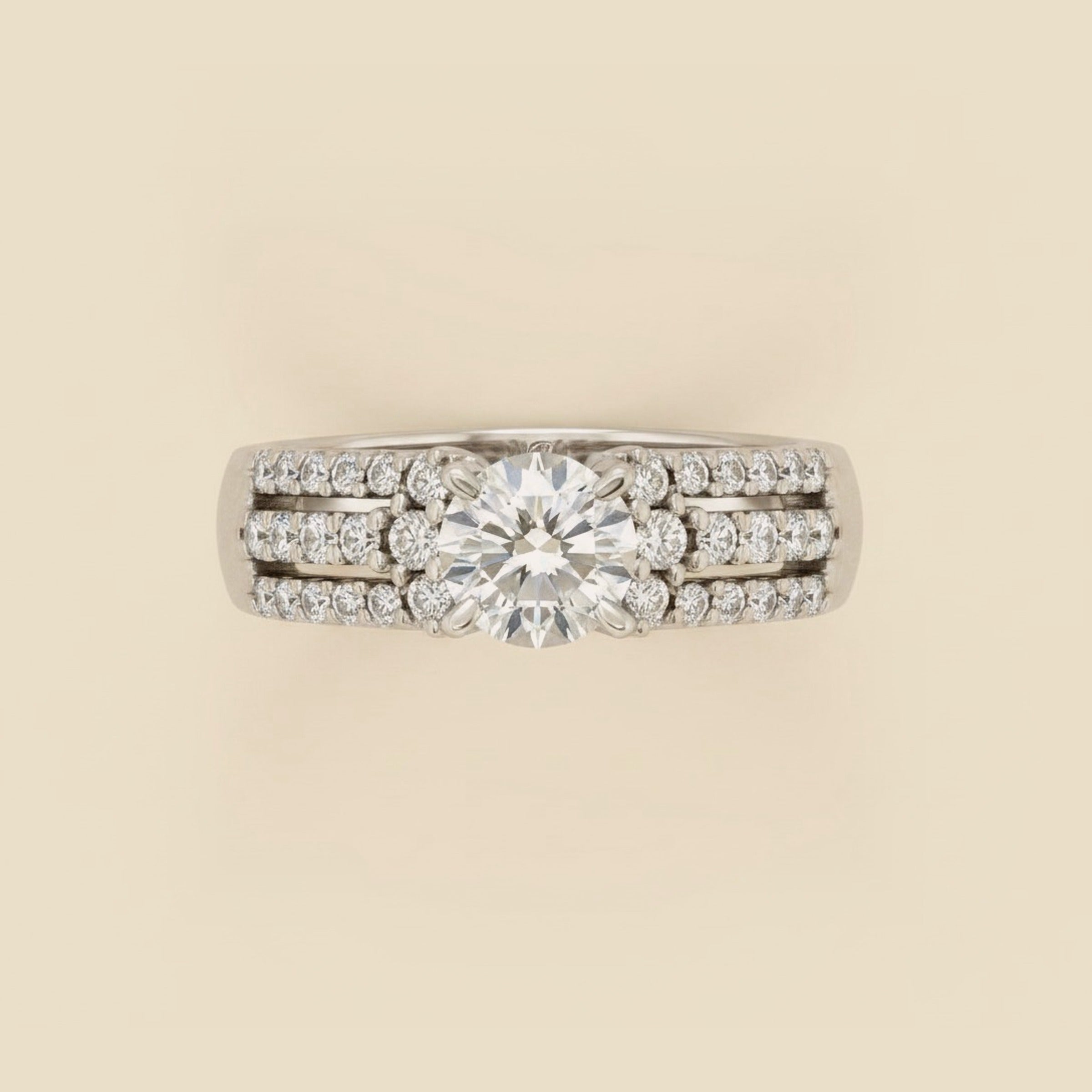 White Gold Diamond Engagement Ring – Empire Diamond – view 2