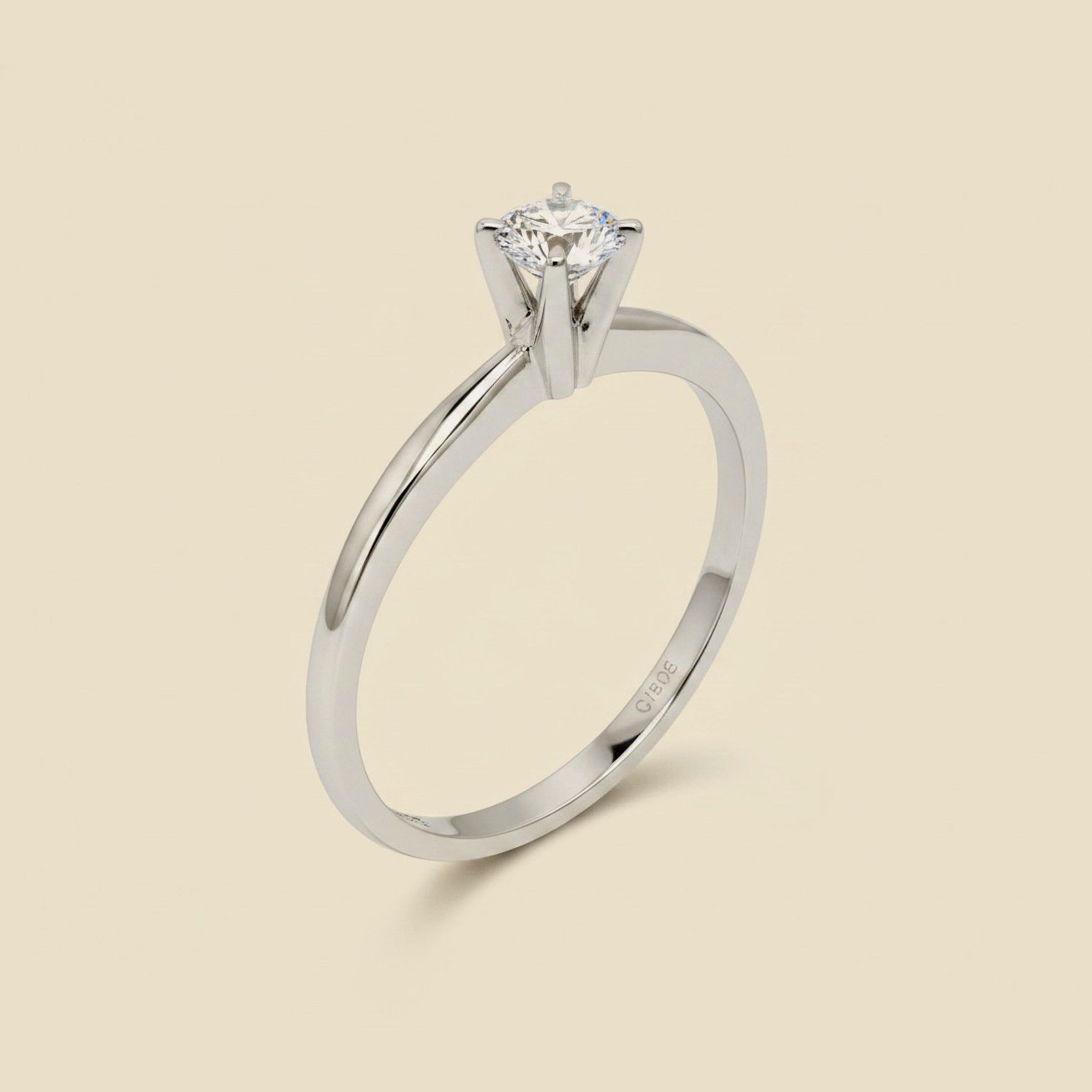 White Gold Diamond Solitaire Engagement Ring – Empire Diamond