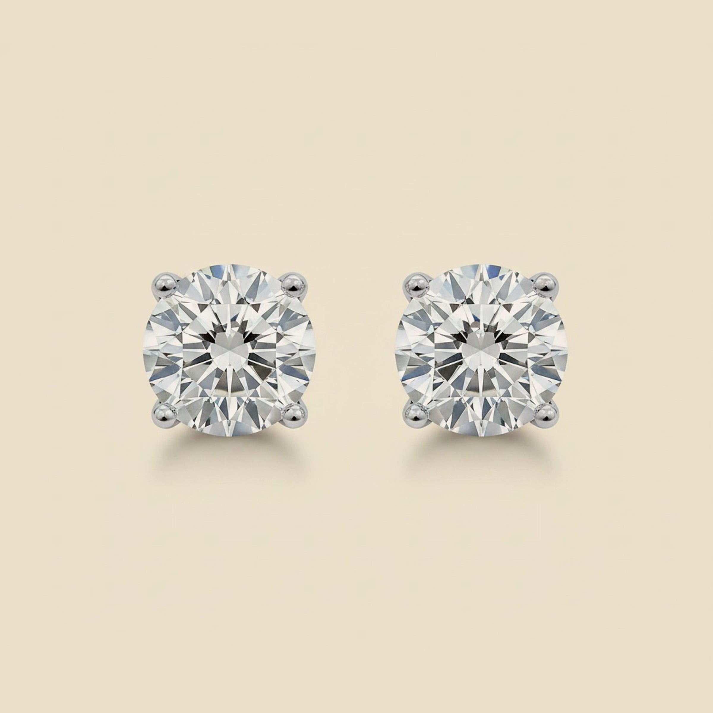 White Gold Diamond Stud Earrings 0.70ct.