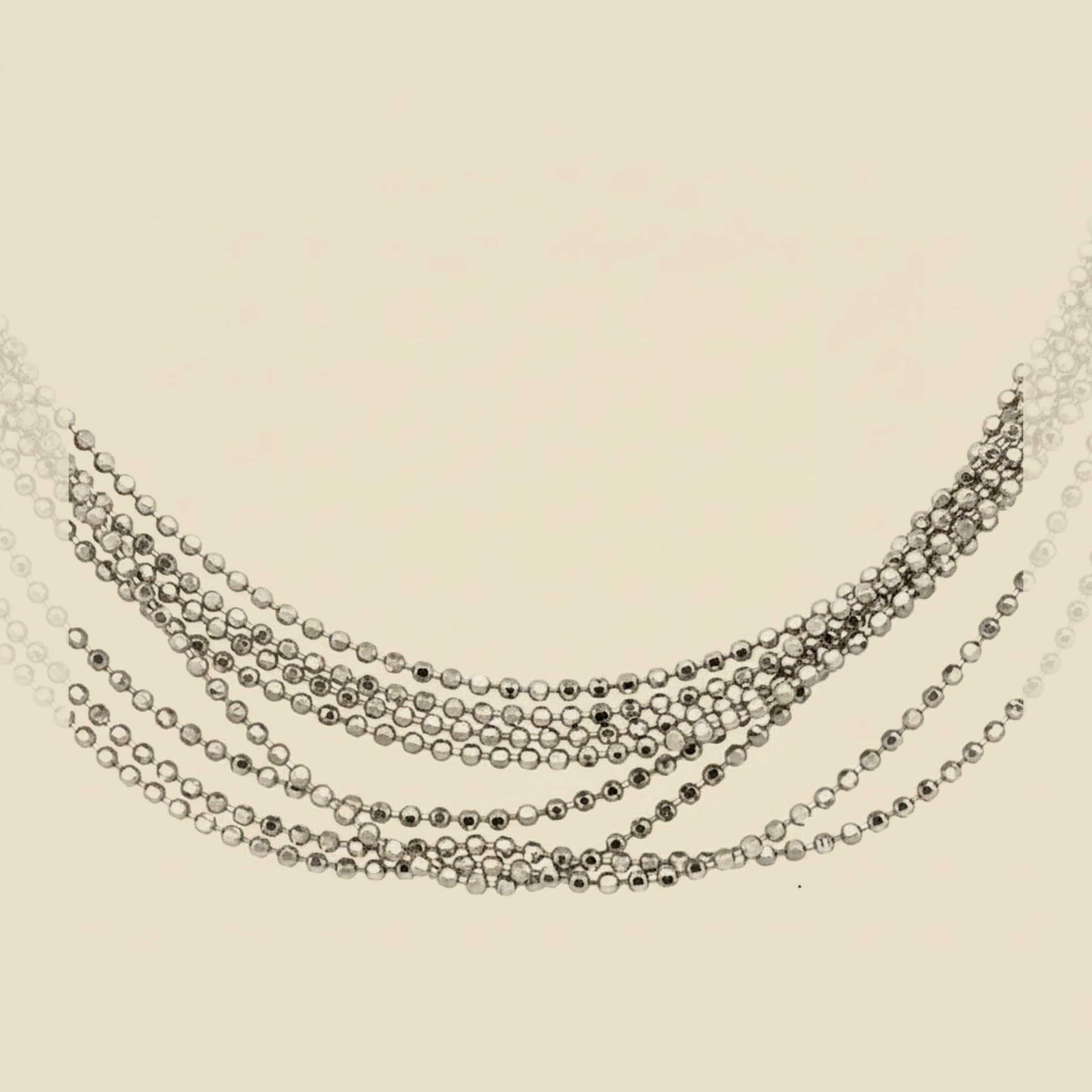 White Gold Fine Pull Chain Necklace