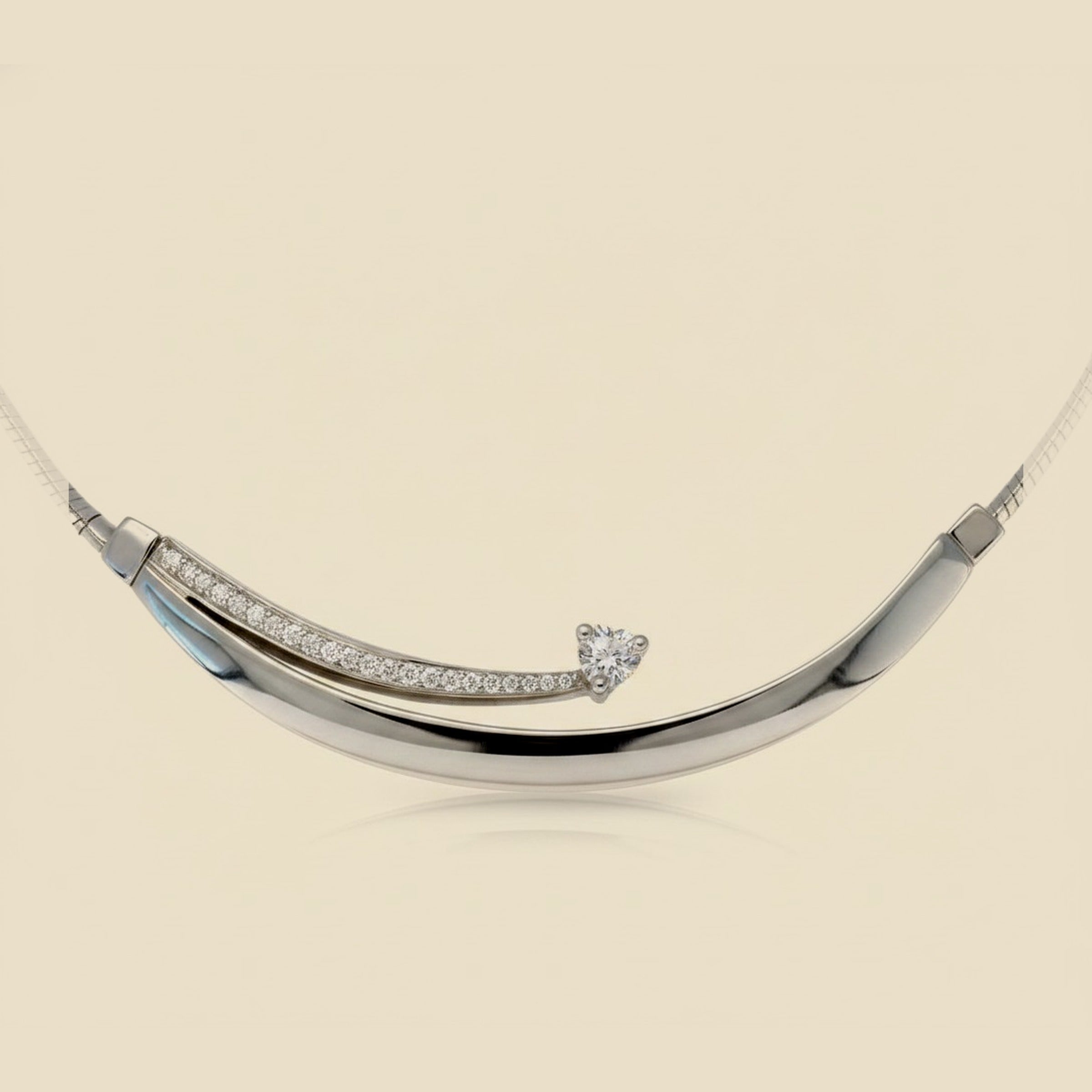 White Gold, Italy, Diamond Choker Necklace – Empire Diamond