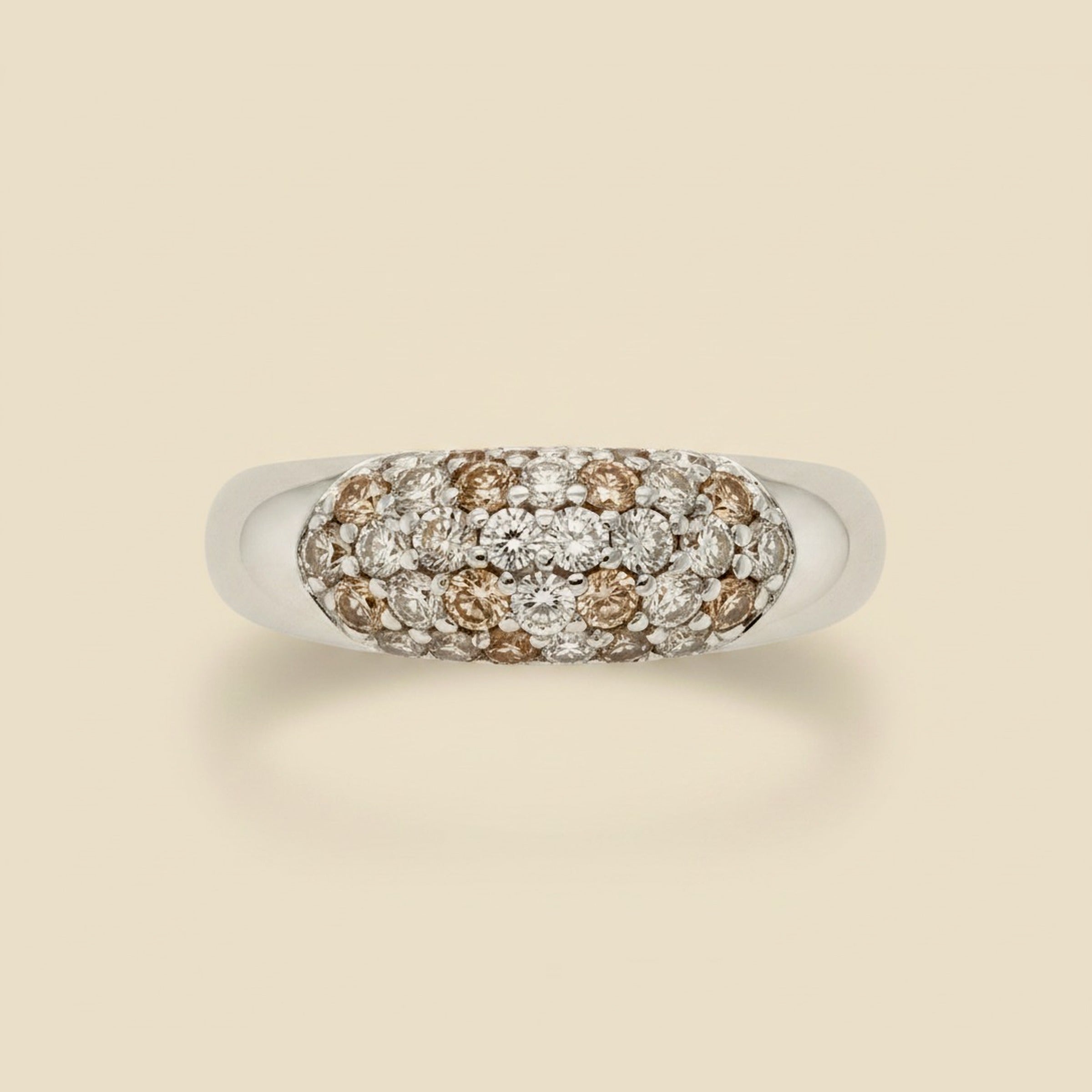White Gold Pave Diamond Band/Ring