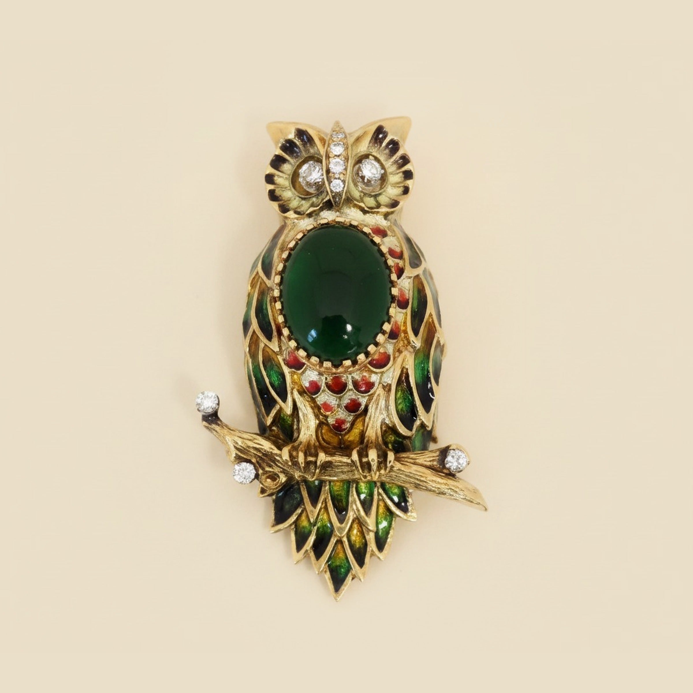 Wise Old Owl Pendant/Brooch – Empire Diamond