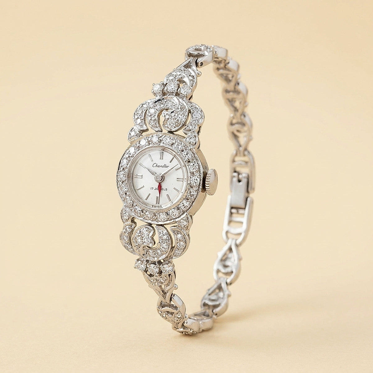 1940's "Chandler" Swiss Diamond Wrist Watch