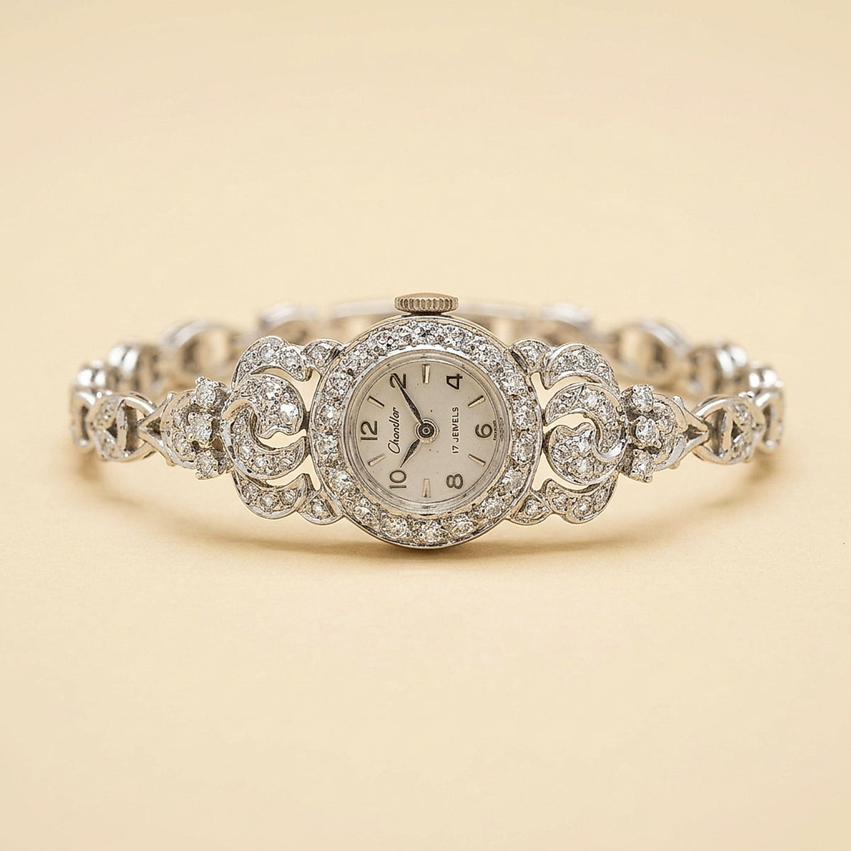1940's "Chandler" Swiss Diamond Wrist Watch