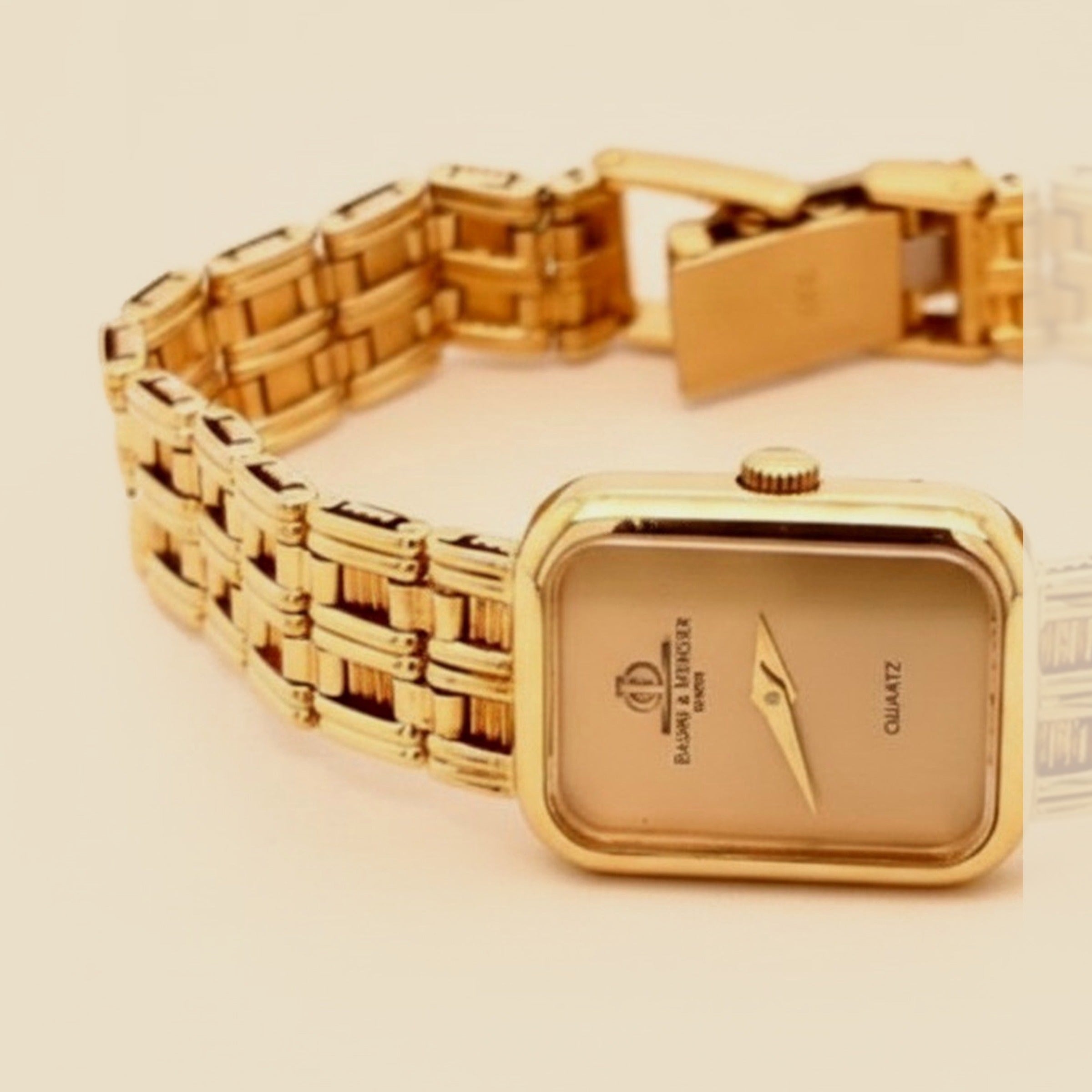 Yellow Gold Baume & Mercier Quartz Ladies Wrist Watch – Empire Diamond – view 2