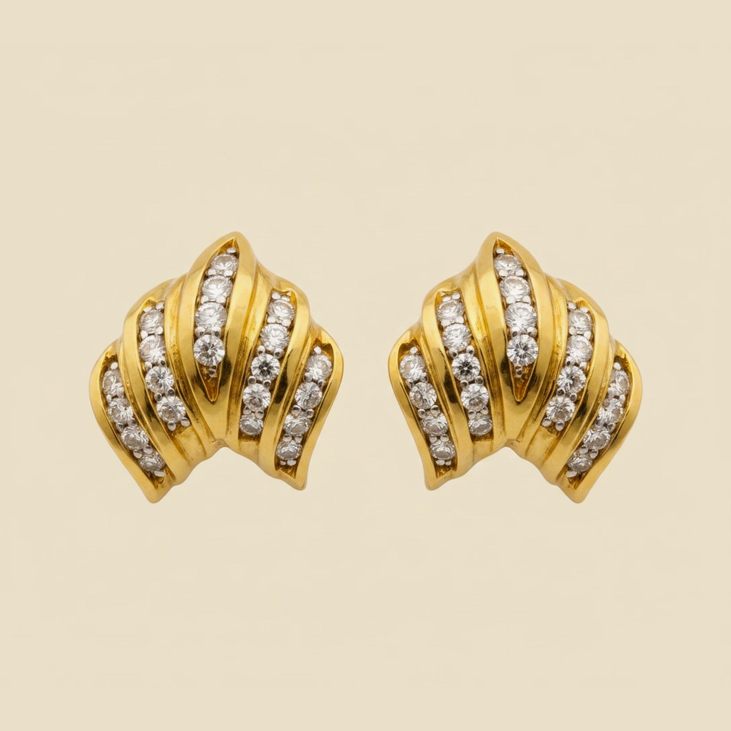 Yellow Gold Channel Set Diamond Earrings – Empire Diamond