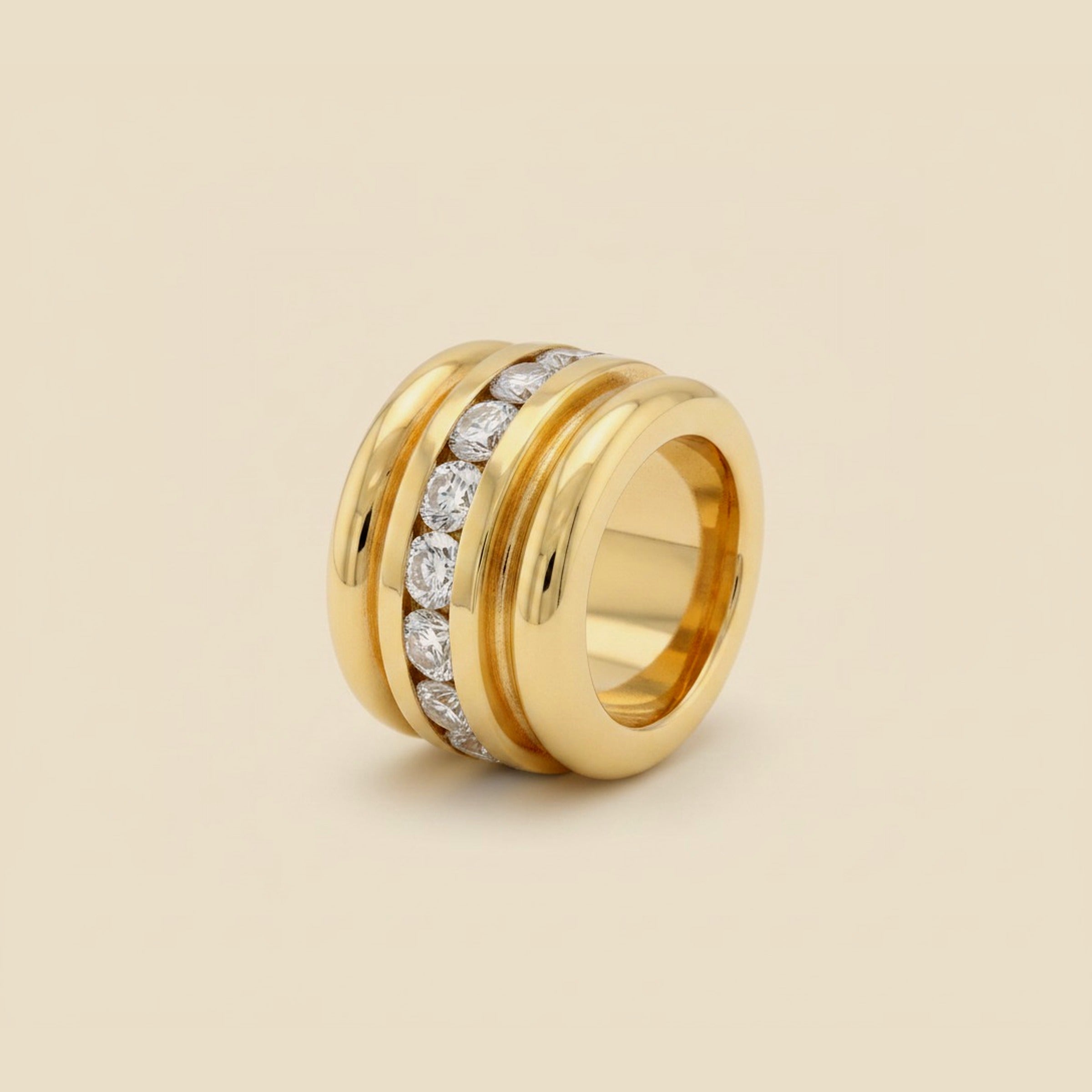 Yellow Gold Channel Set Diamond Slide Pendant – Empire Diamond