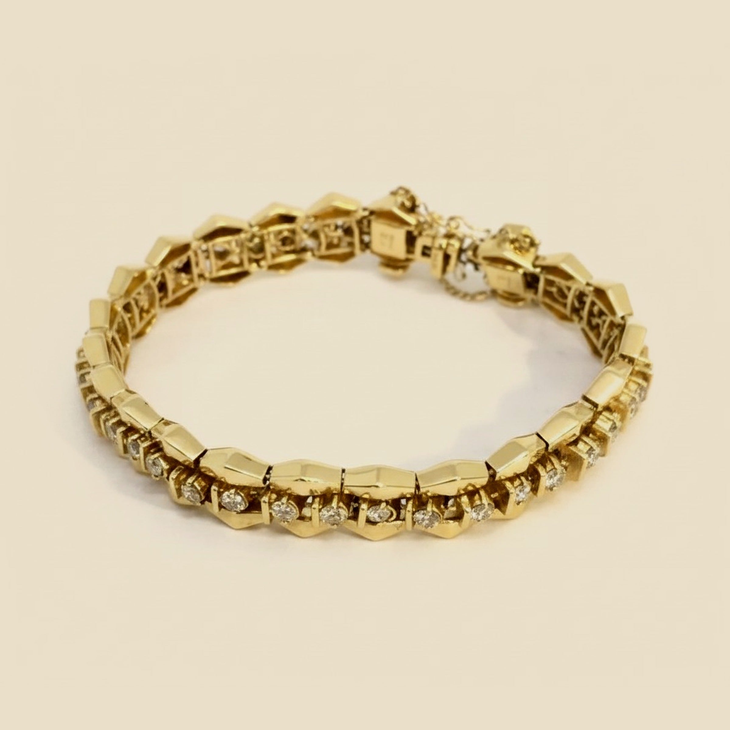 Yellow Gold Diamond Bracelet with a Detachable Rick/Rac Design – Empire Diamond