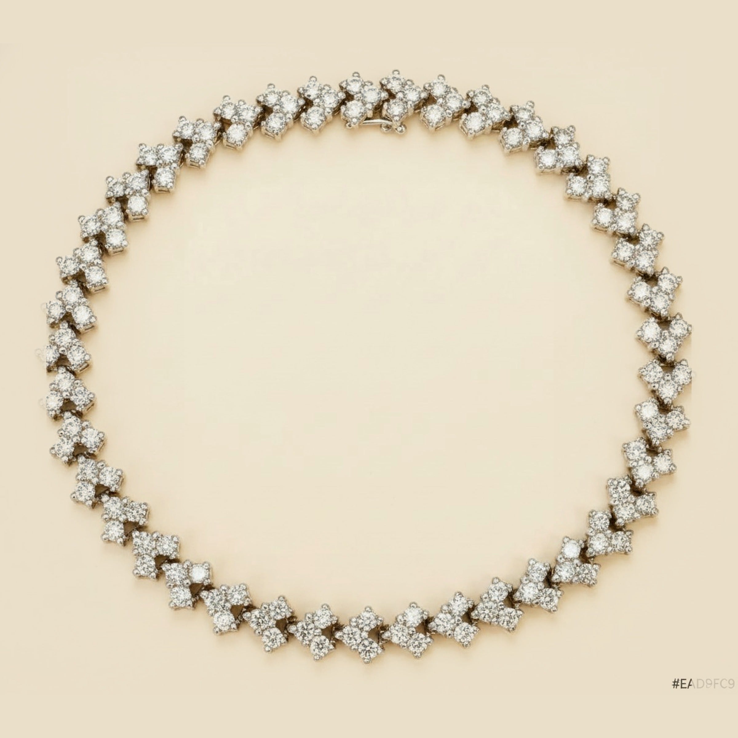Yellow Gold Diamond Chevron Link Line Bracelet