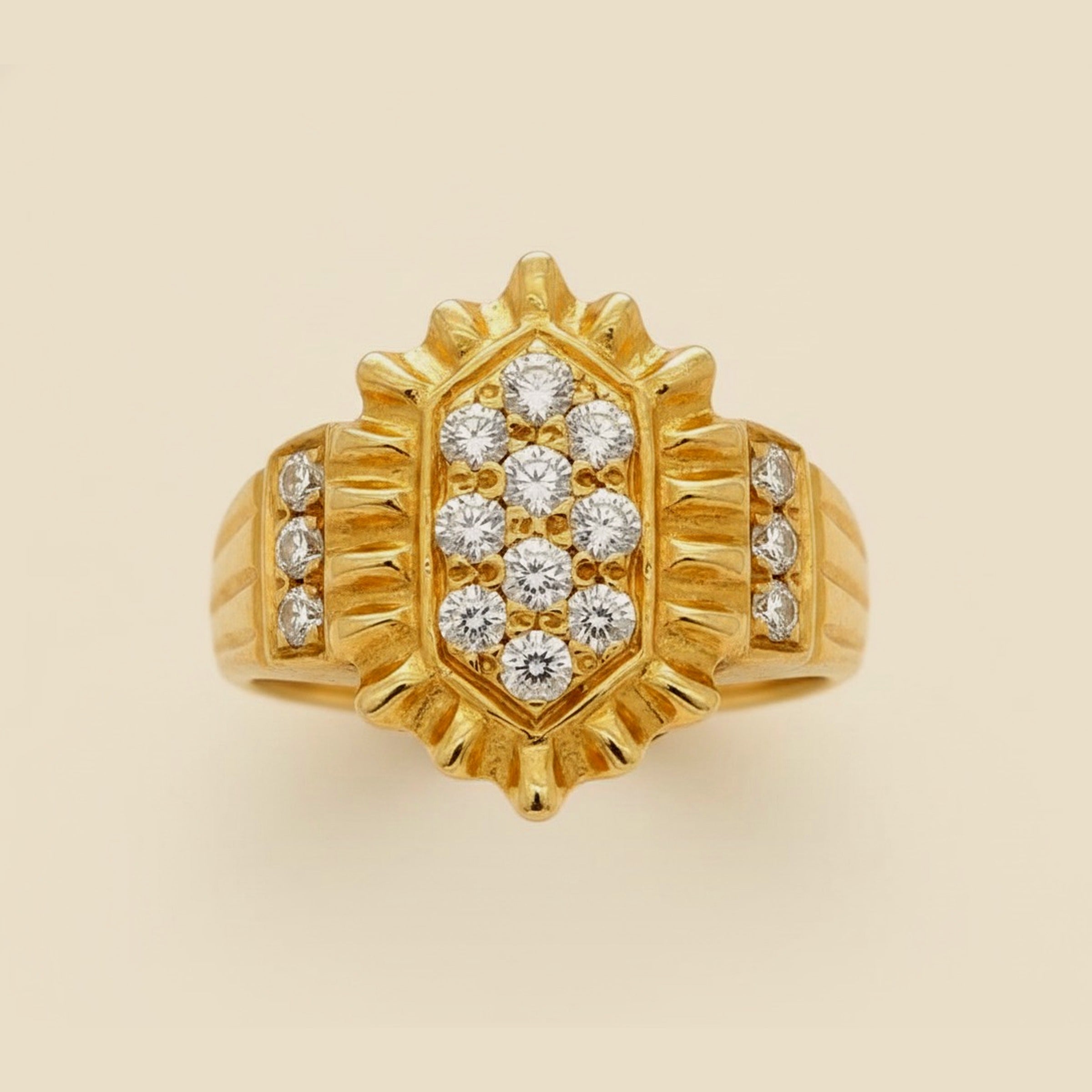 Yellow Gold Diamond Cocktail Ring