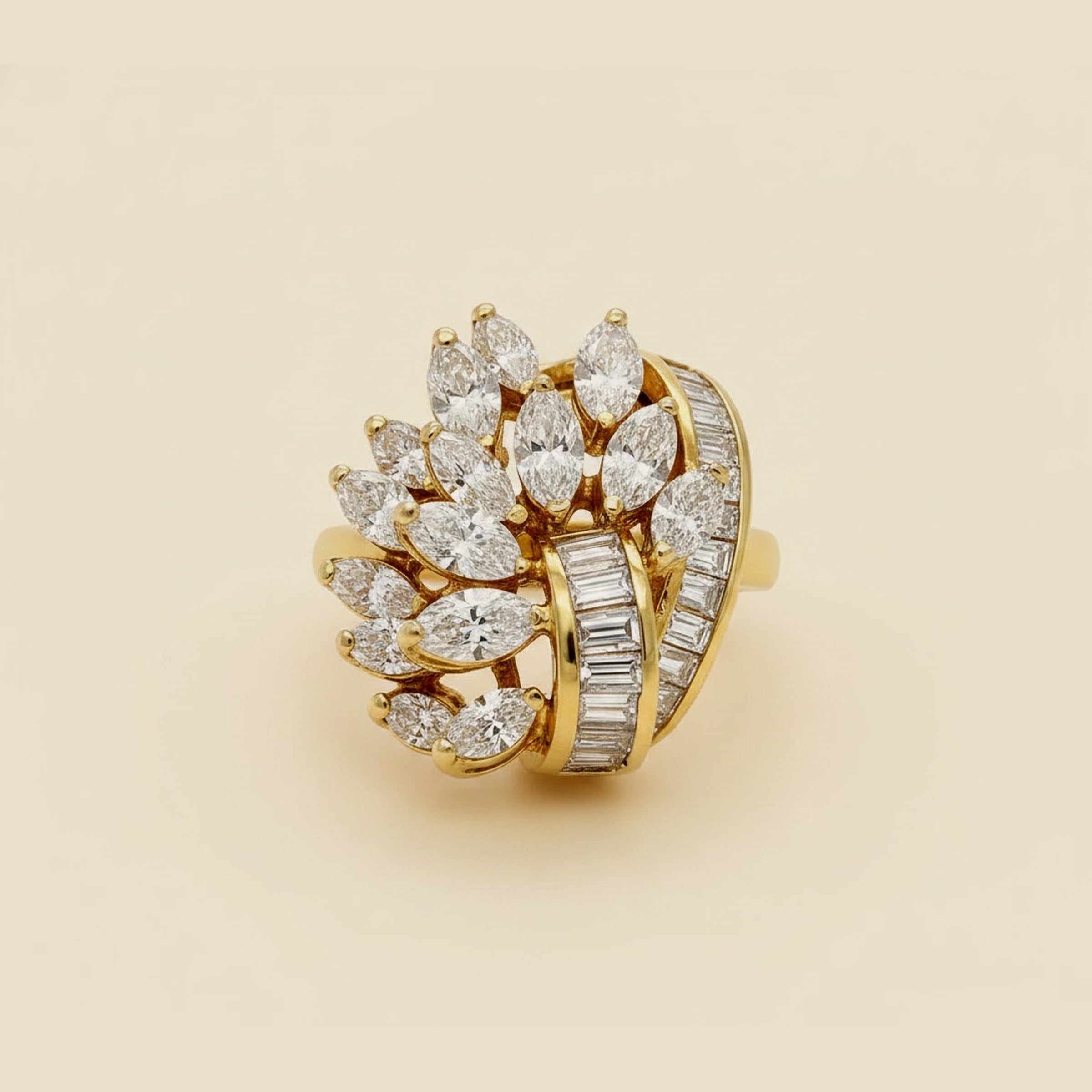 Yellow Gold Diamond Cocktail Ring