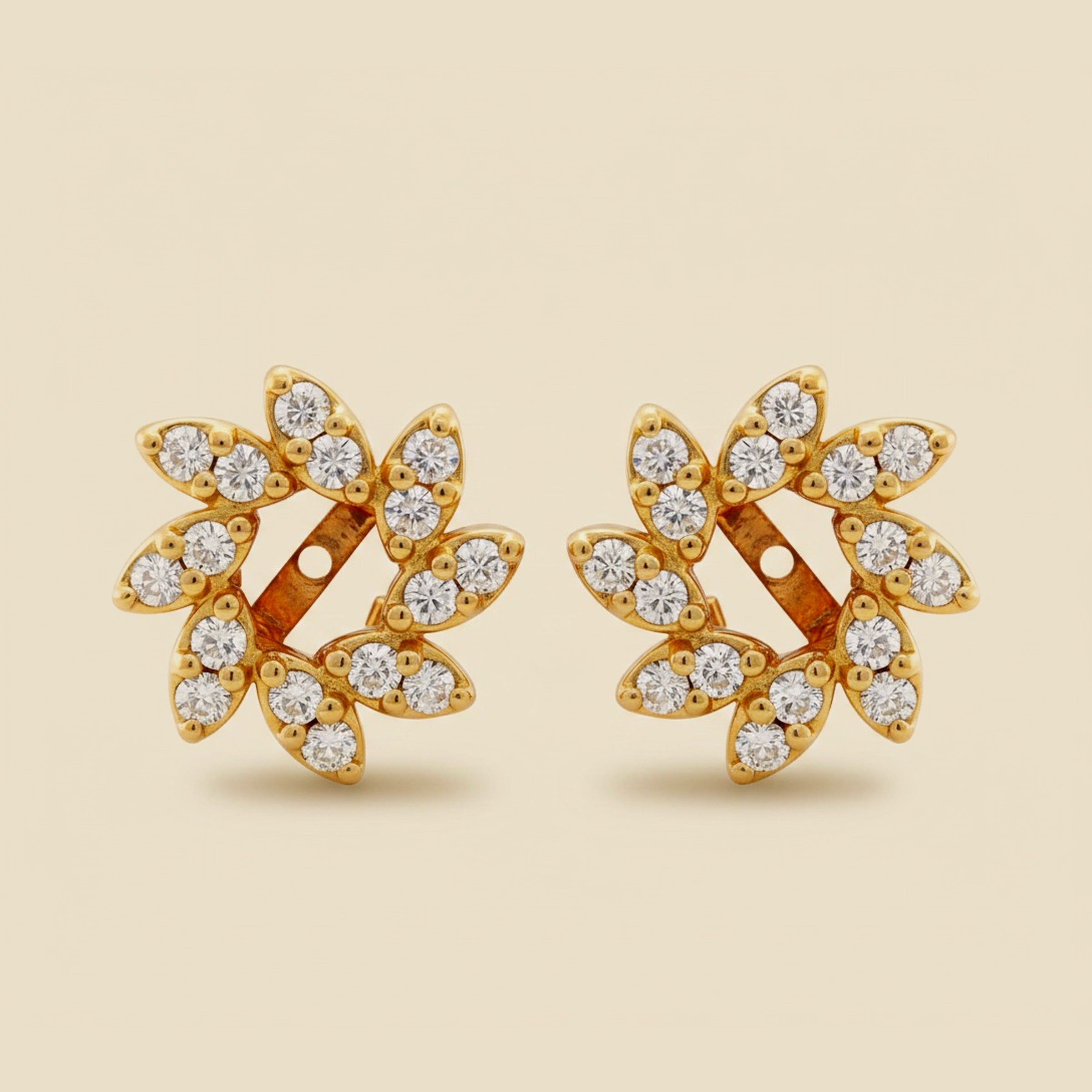 Yellow Gold Diamond Earring Jackets