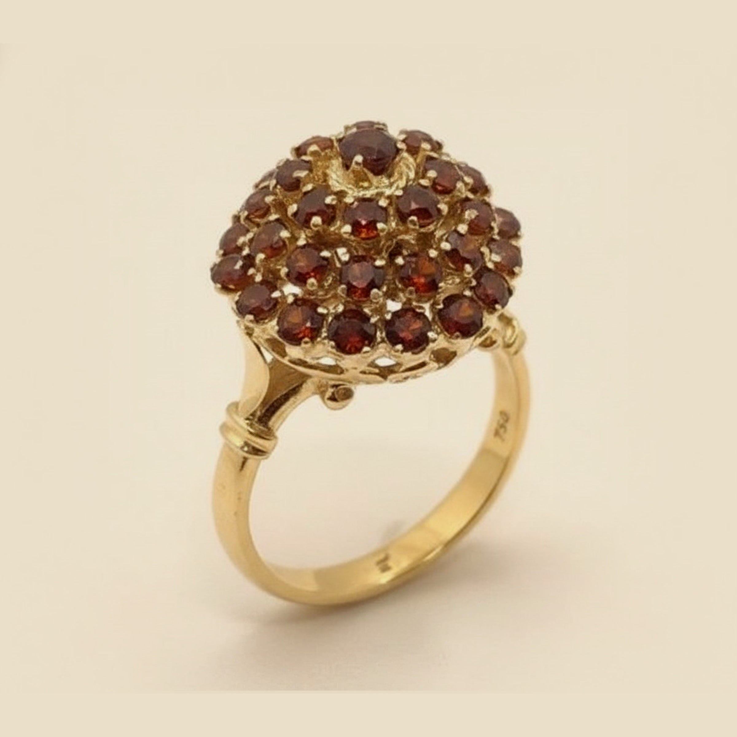 Yellow Gold Garnet Dome Ring – Empire Diamond