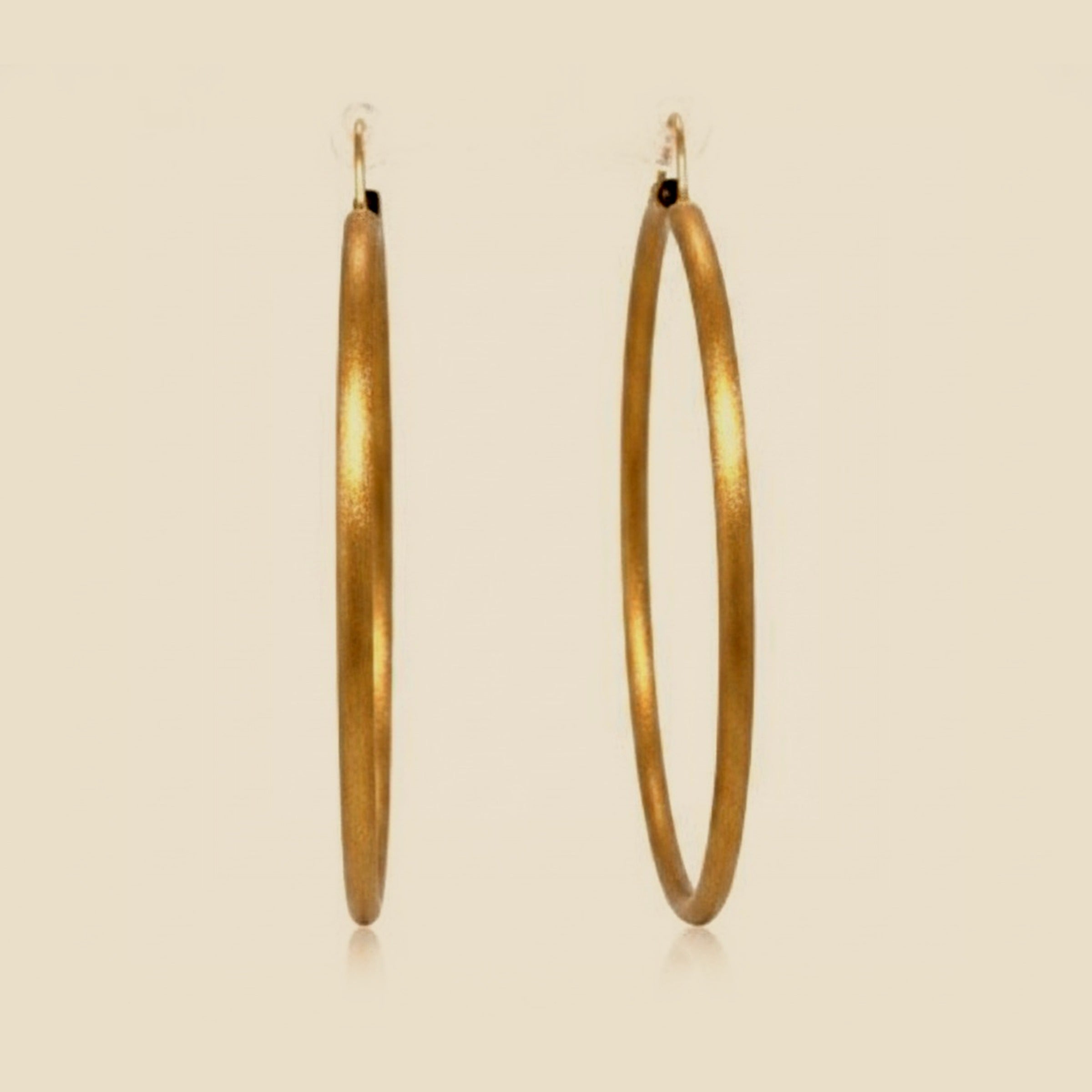 Yellow Gold Large Hoop Earrings