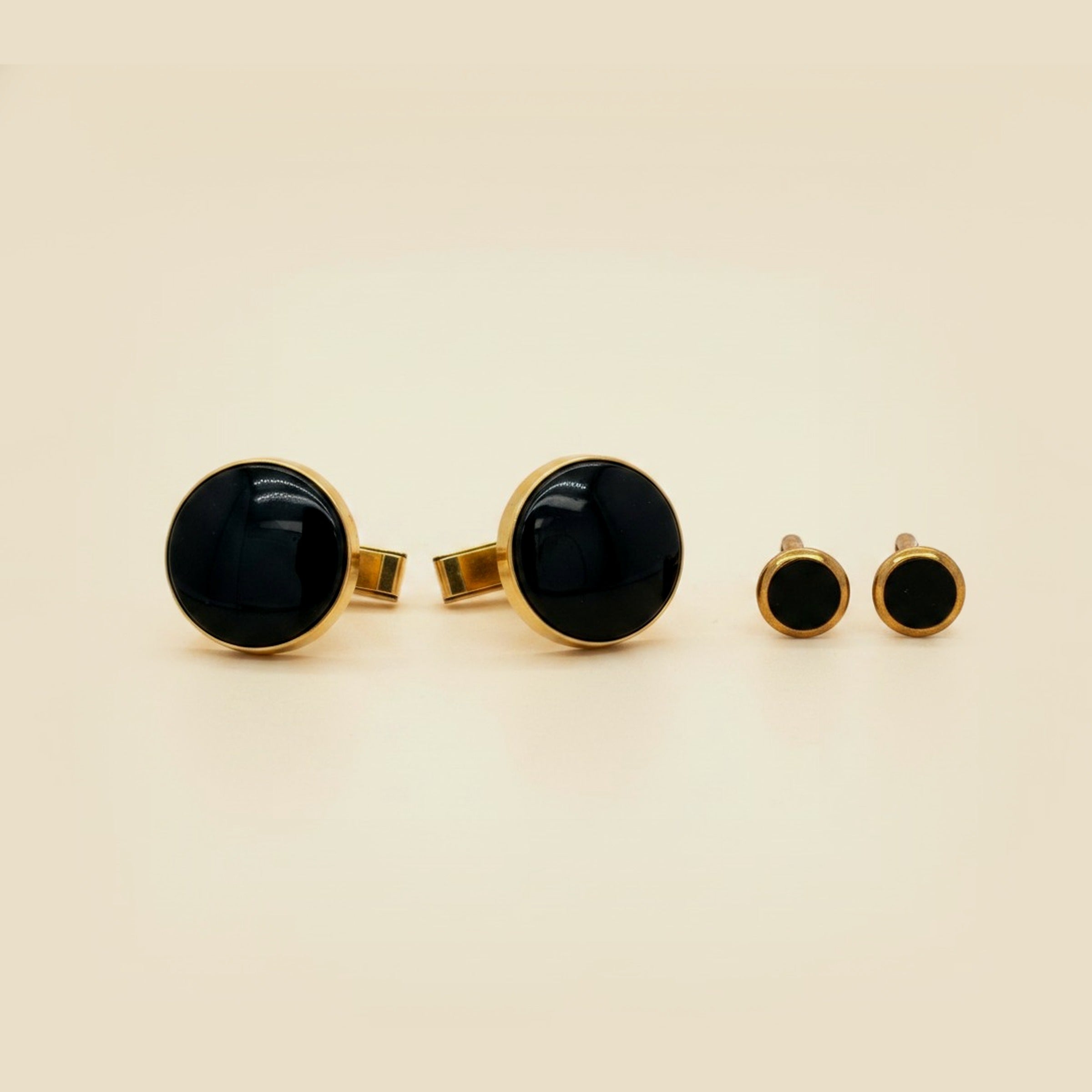 Yellow Gold Onyx Dress Set