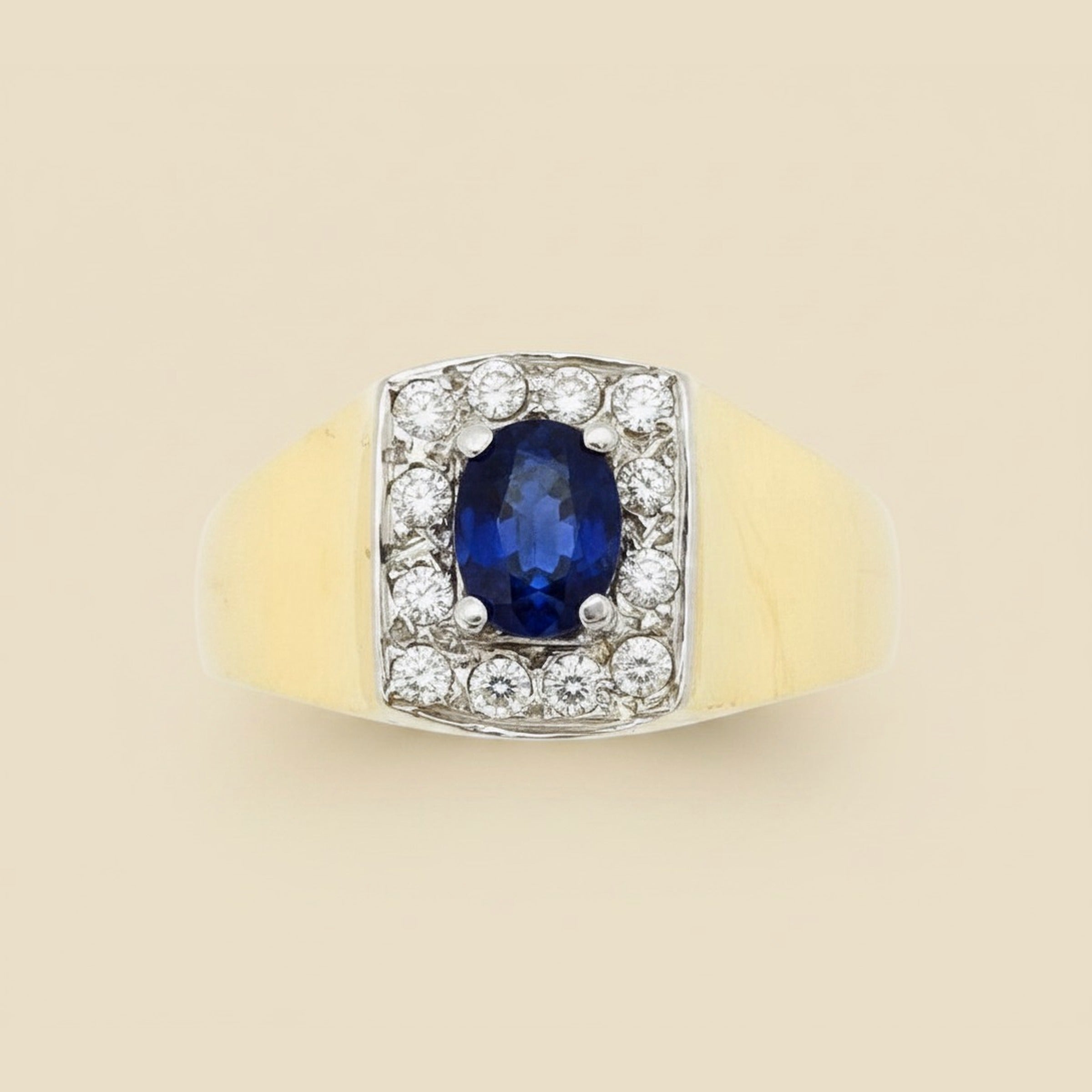 Yellow Gold Sapphire and Diamond Ring – Empire Diamond – view 2