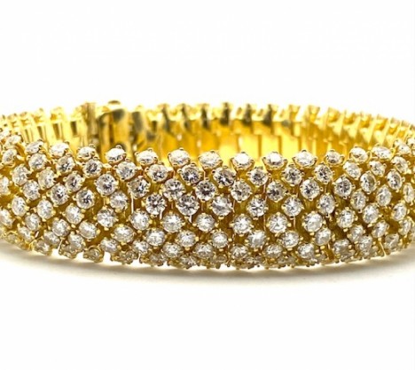 BRUSHED GOLD DIAMOND CUFF - THE COLLECTION - NEW YORK